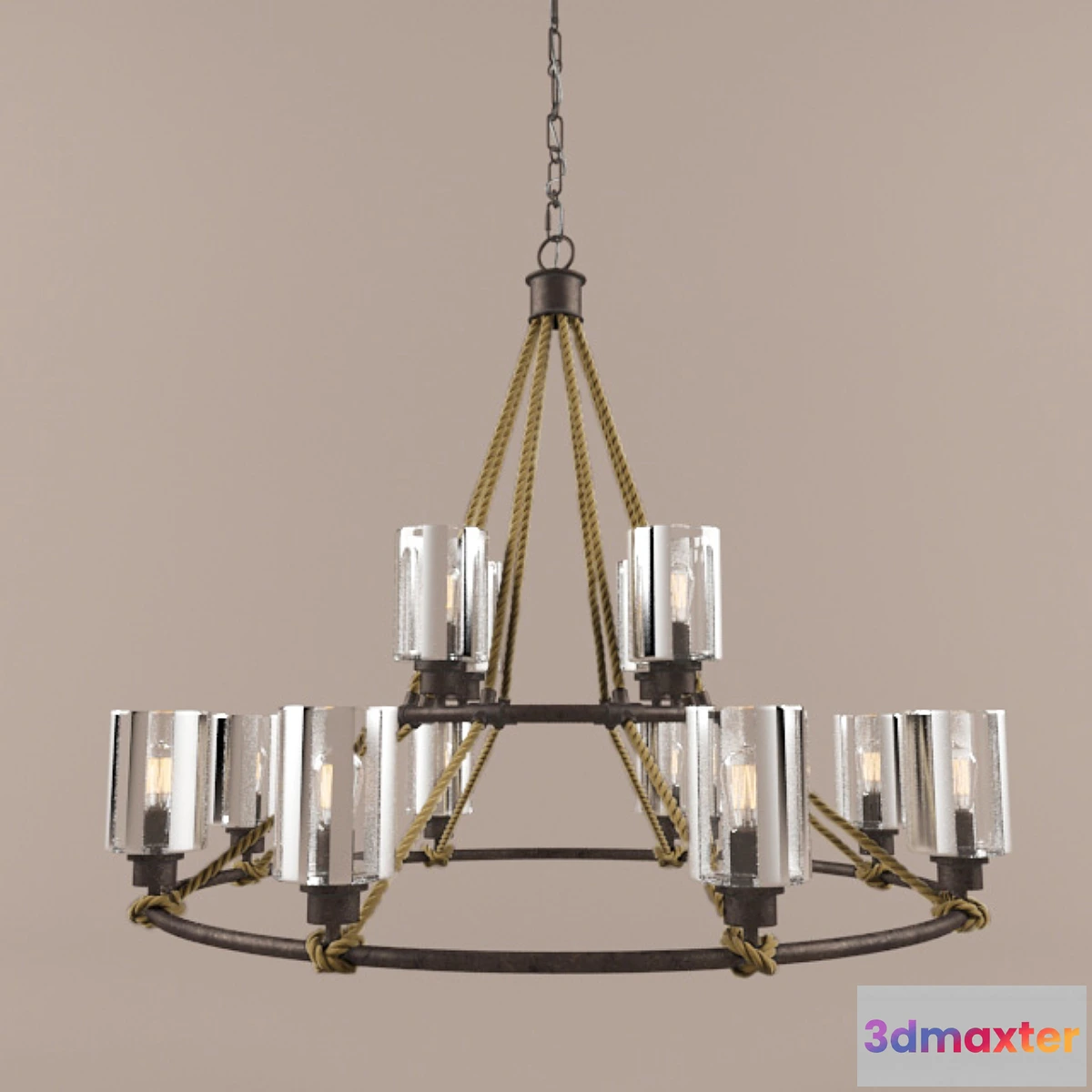 1272598 - Maverick 12 Light Chandelier 3D Max
