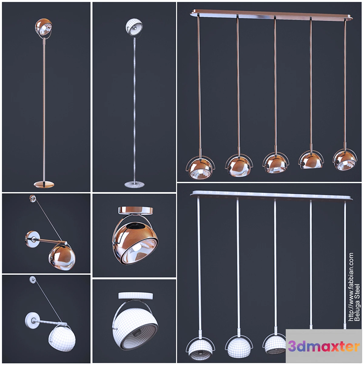 1272740 - Fabbian _ Beluga Steel 3D Max