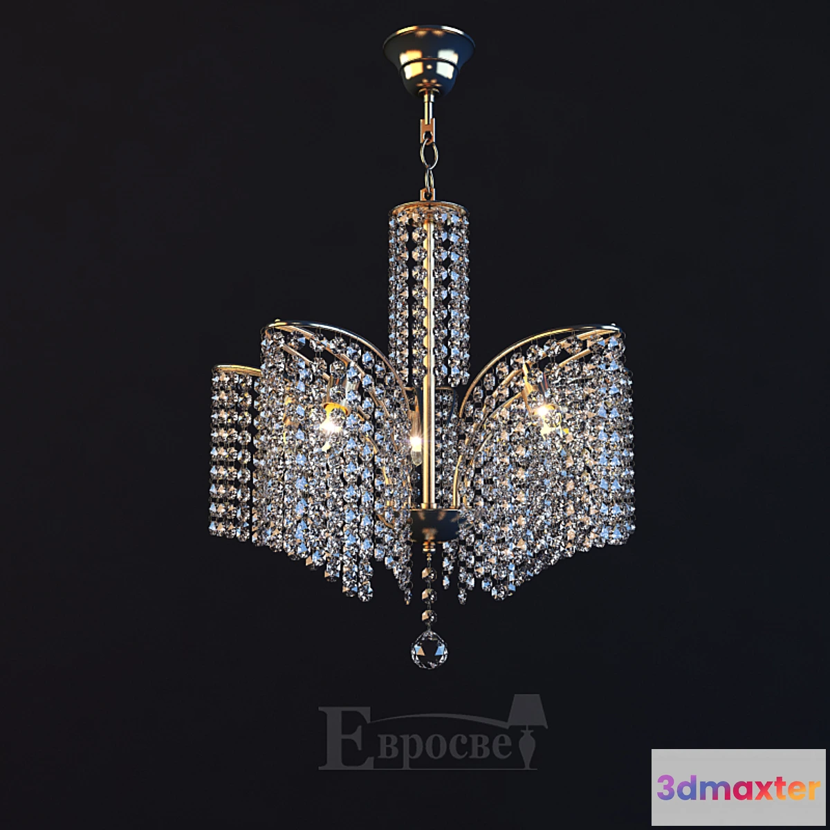 1275608 - Chandelier Eurosvet 3122_5 3D Max