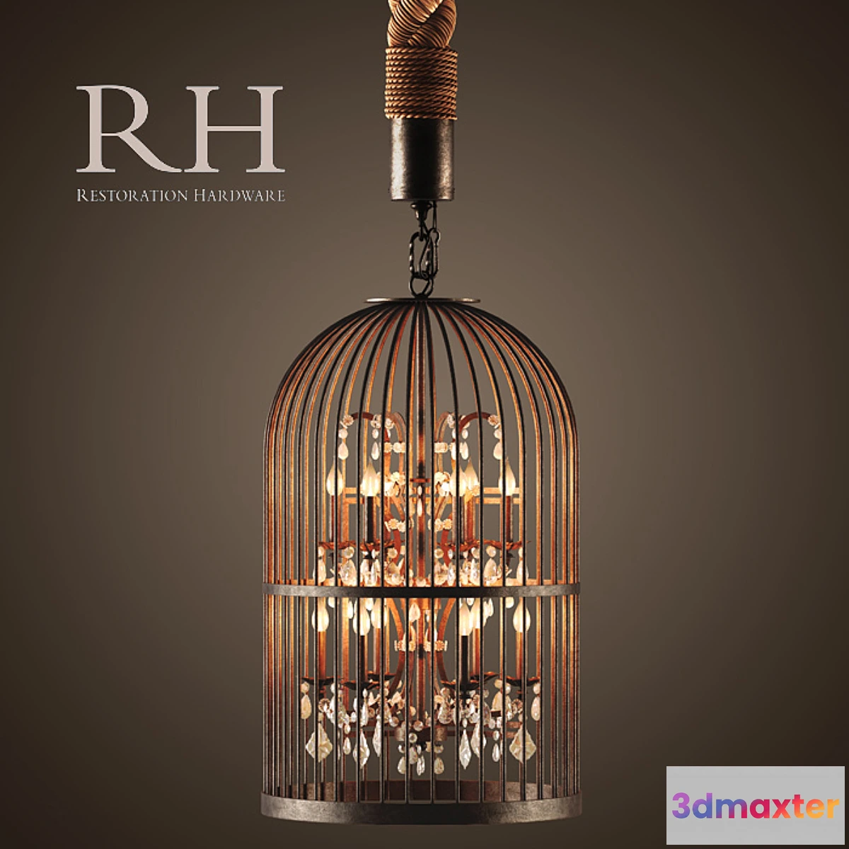 1275898 - RH _ VINTAGE BIRDCAGE CHANDELIER EXTRA-SMALL 3D Max