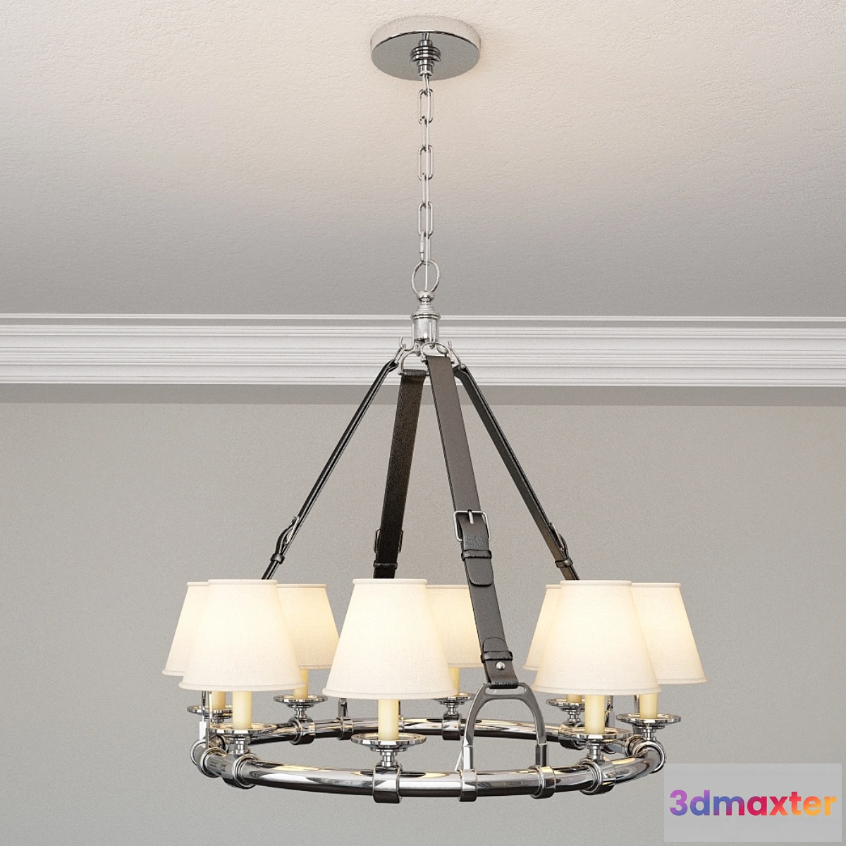 1275930 - Ralph Lauren WESTBURY CHANDELIER IN POLISHED NICKEL 3D Max