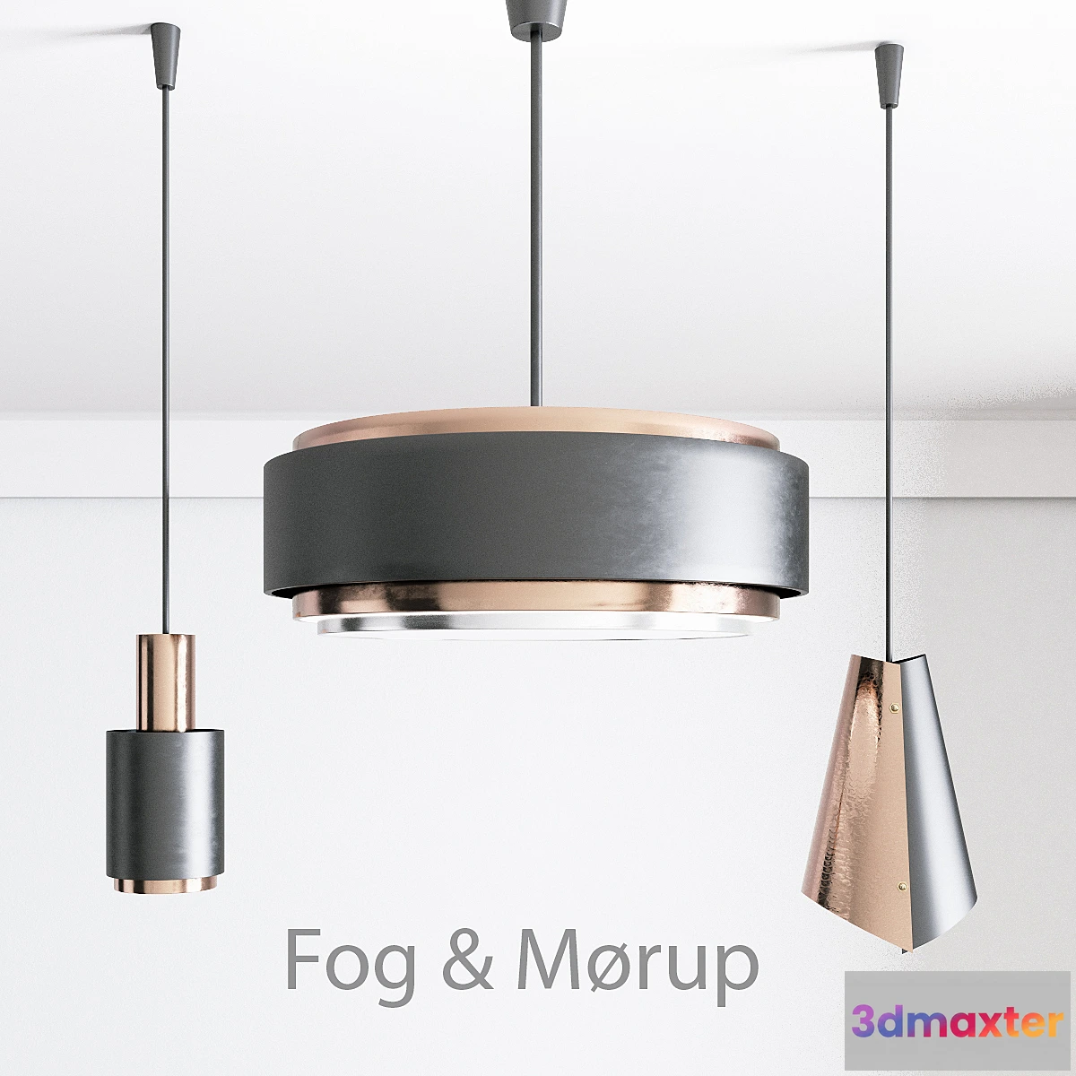 1278978 - Copper pendants set 3D Max