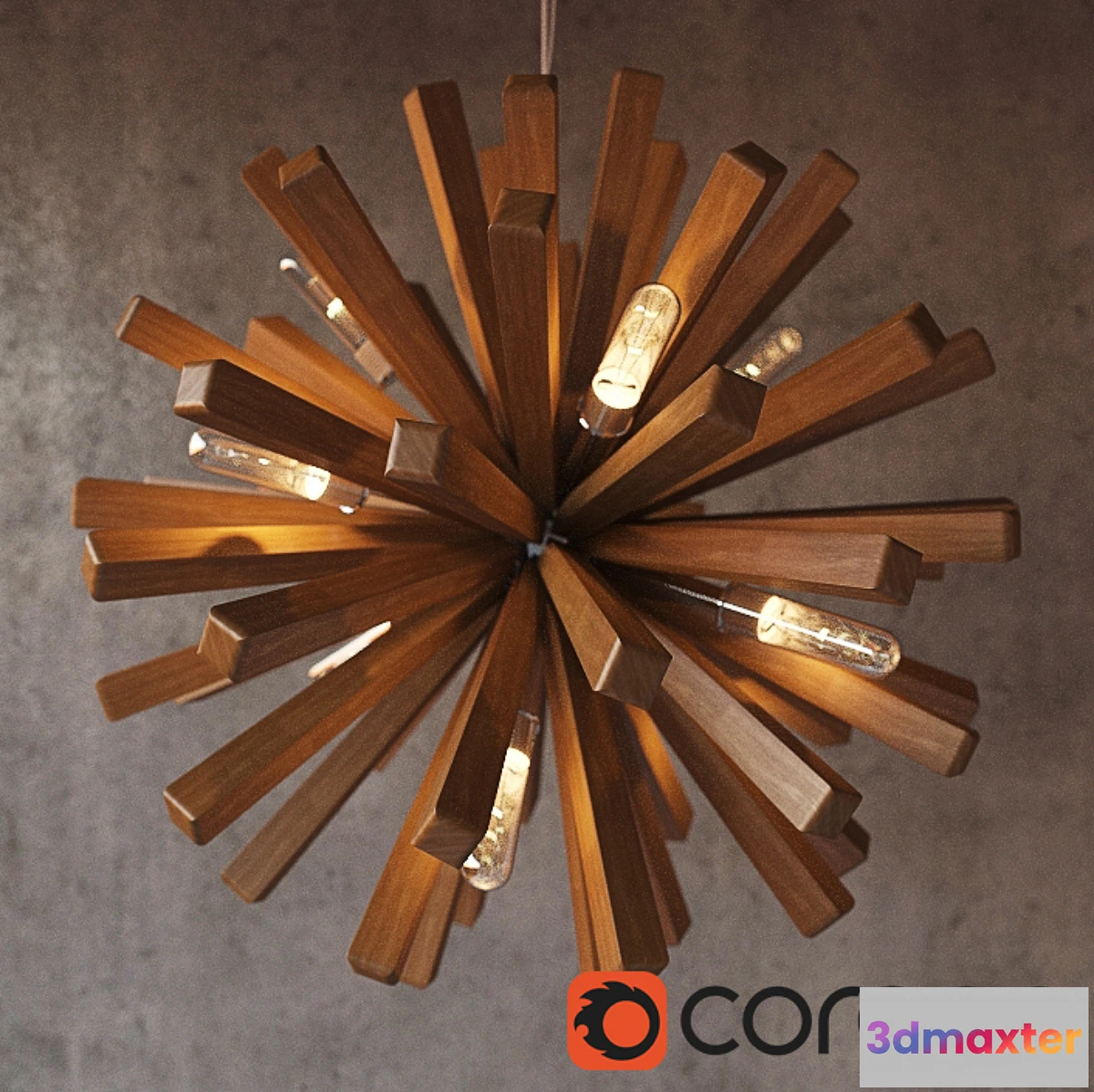 1279960 - Wood design Sun Lamp 3D Max
