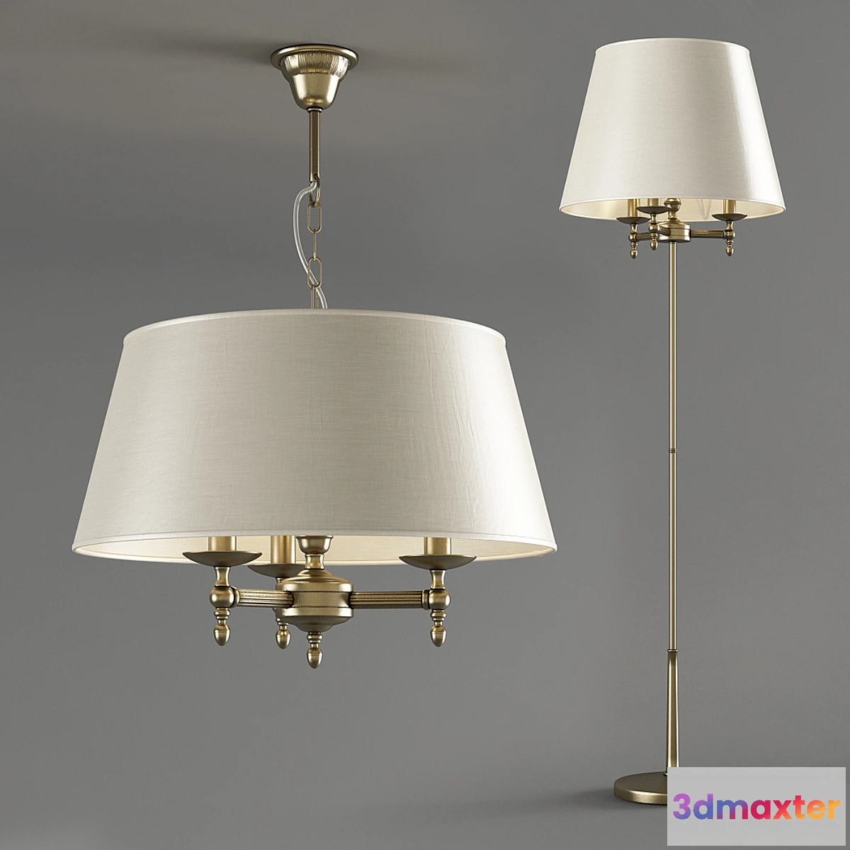 1280206 - Alfa Roksana - Pendant and Floor Lamp Set 3D Max
