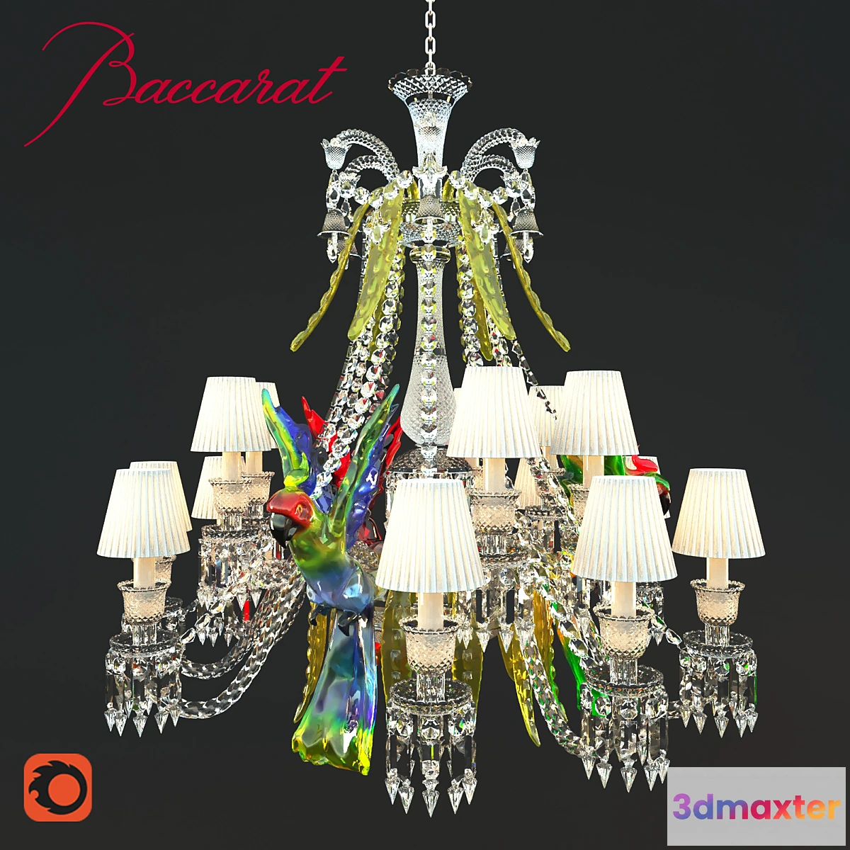 1281264 - Baccarat - Zenith Collection with parrots 3D Max