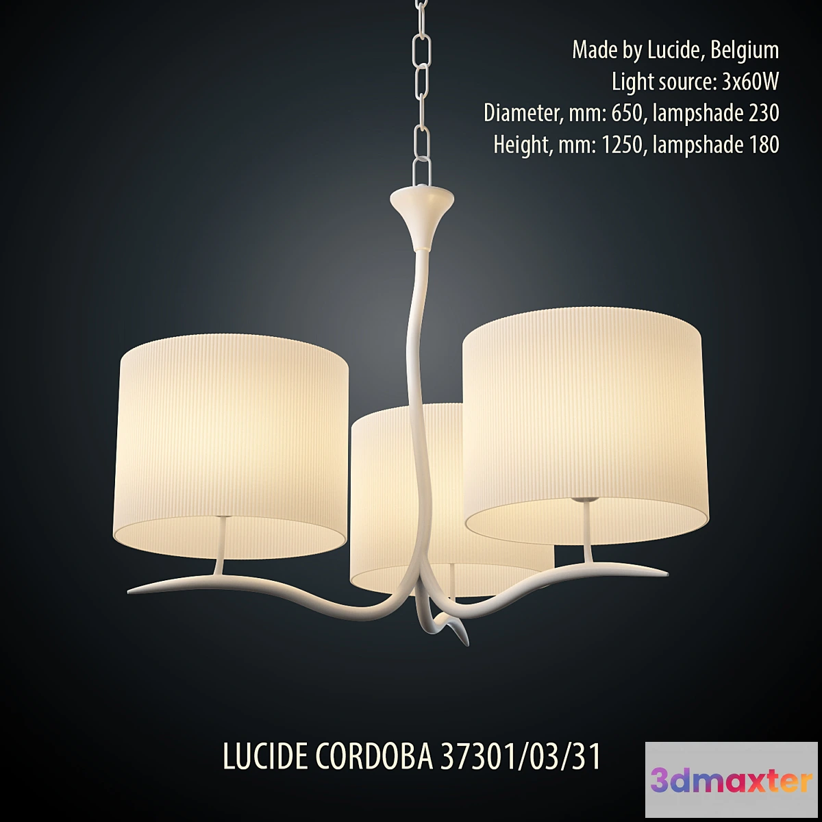 1281510 - Chandelier LUCIDE CORDOBA 37301_03_31 3D Max