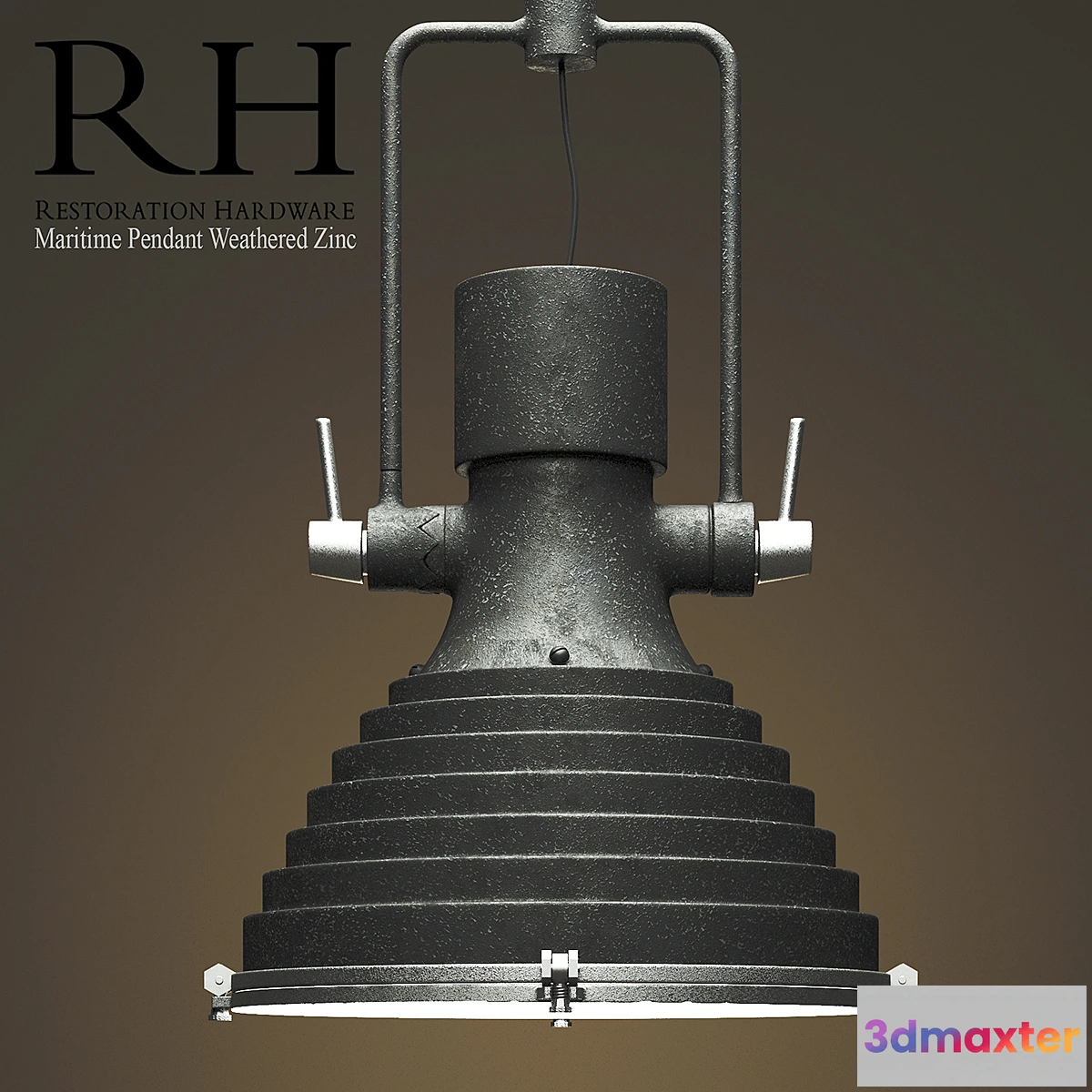1282226 - RH Maritime Pendant Weather Zinc - No.2 3D Max