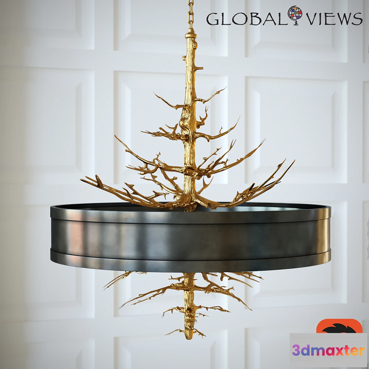 1285382 - Twig Pendant_Brass on Brass 3D Max