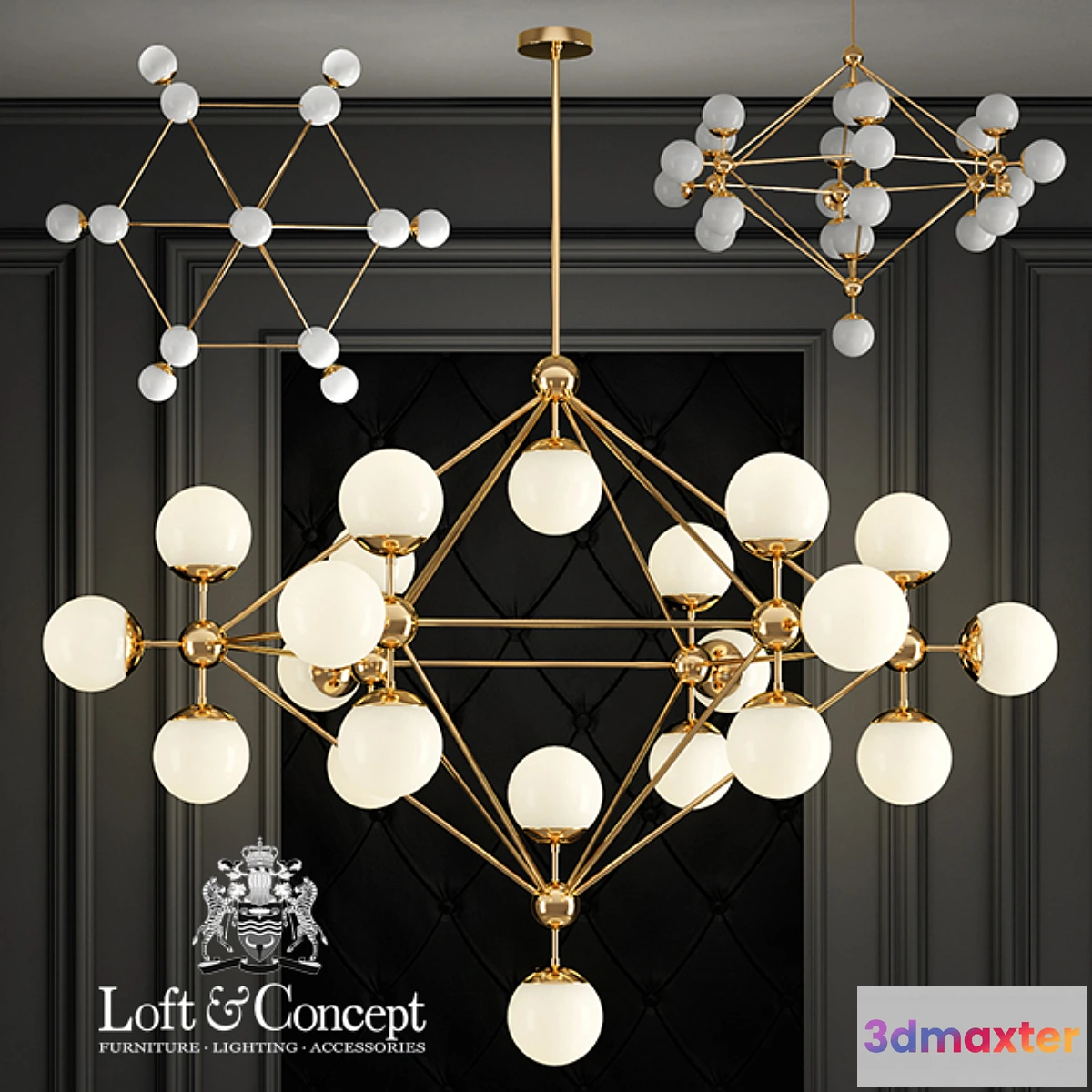 1285402 - Modo Chandelier Gold Chandelier 21 3D Max