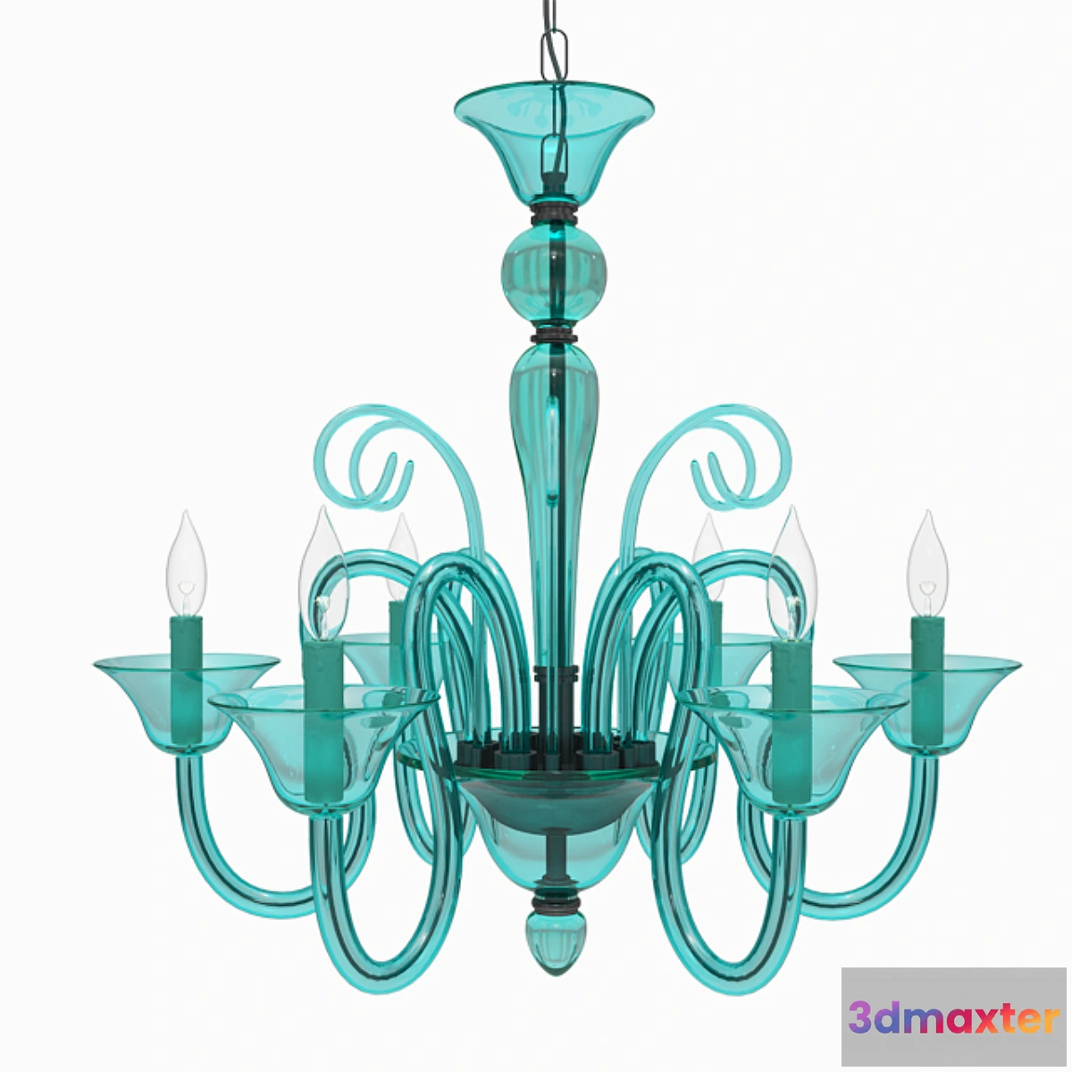 1286220 - Calais Chandelier Aquamarine 3D Max