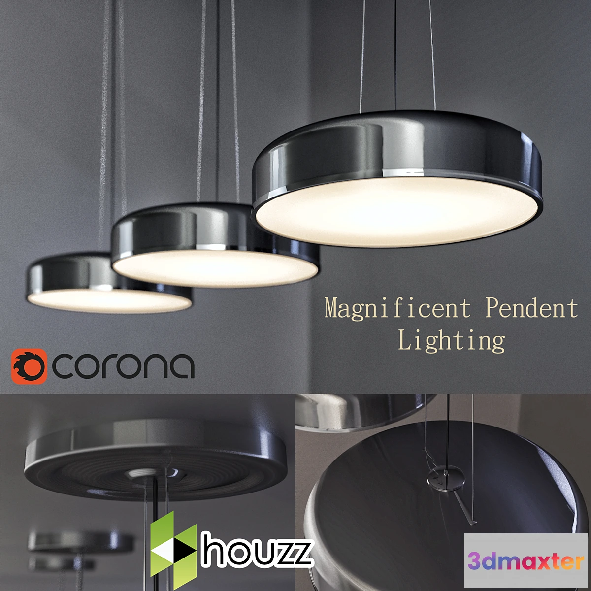 1286438 - Magnificent Pendent Lighting 3D Max