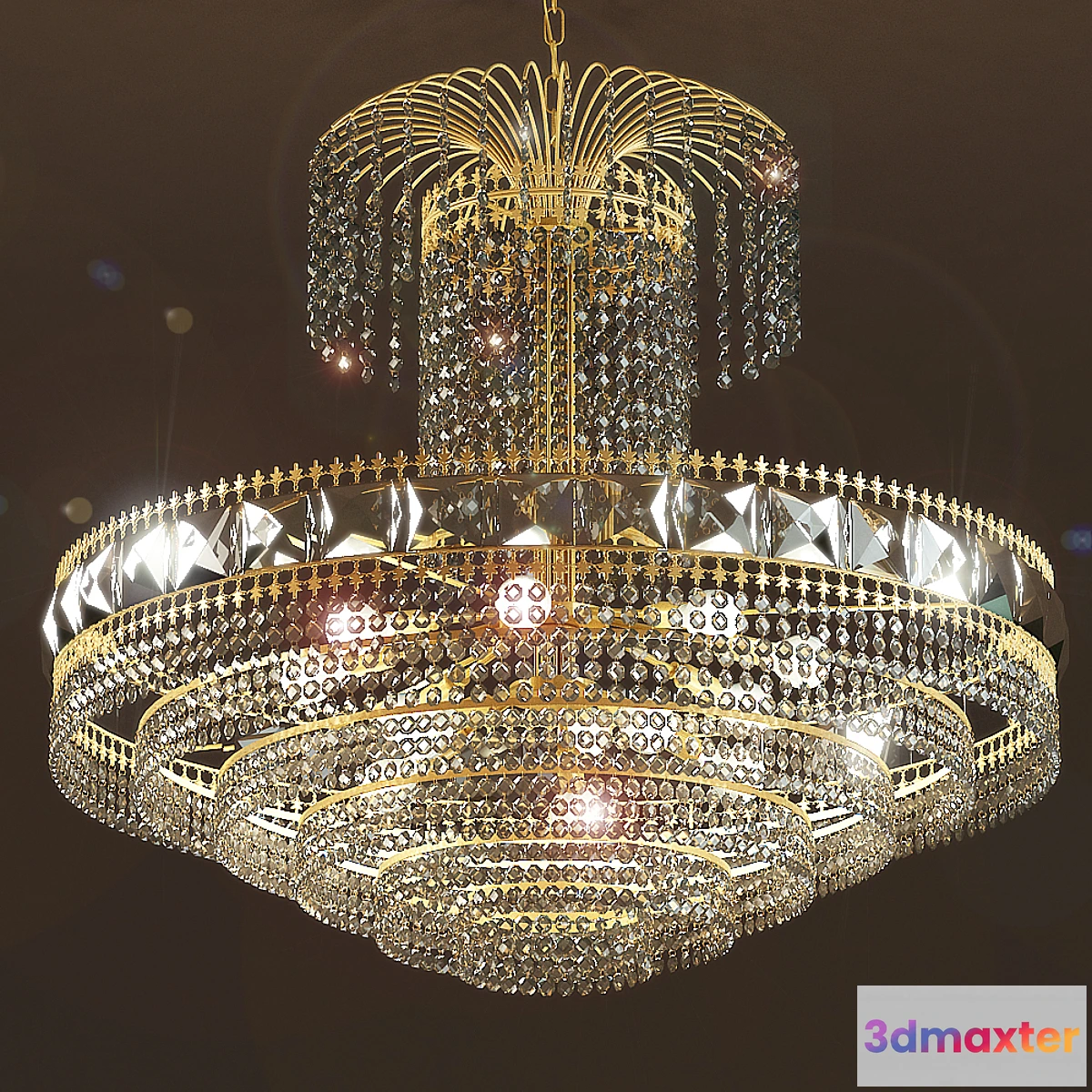 1287096 - Chandelier Masiero Impero Deco VE 830 13 3D Max