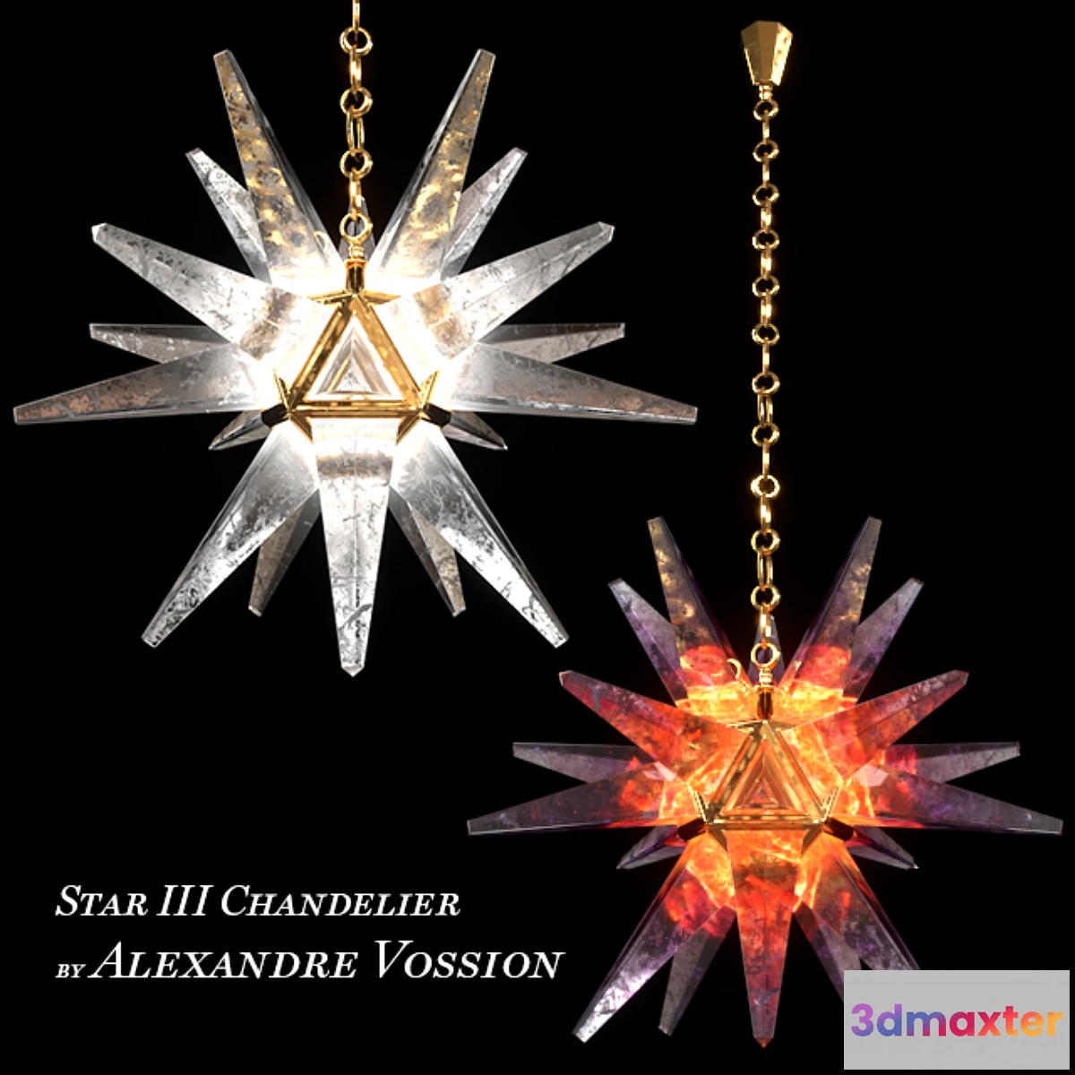 1287892 - Star III Chandelier by Alexandre Vossion 3D Max