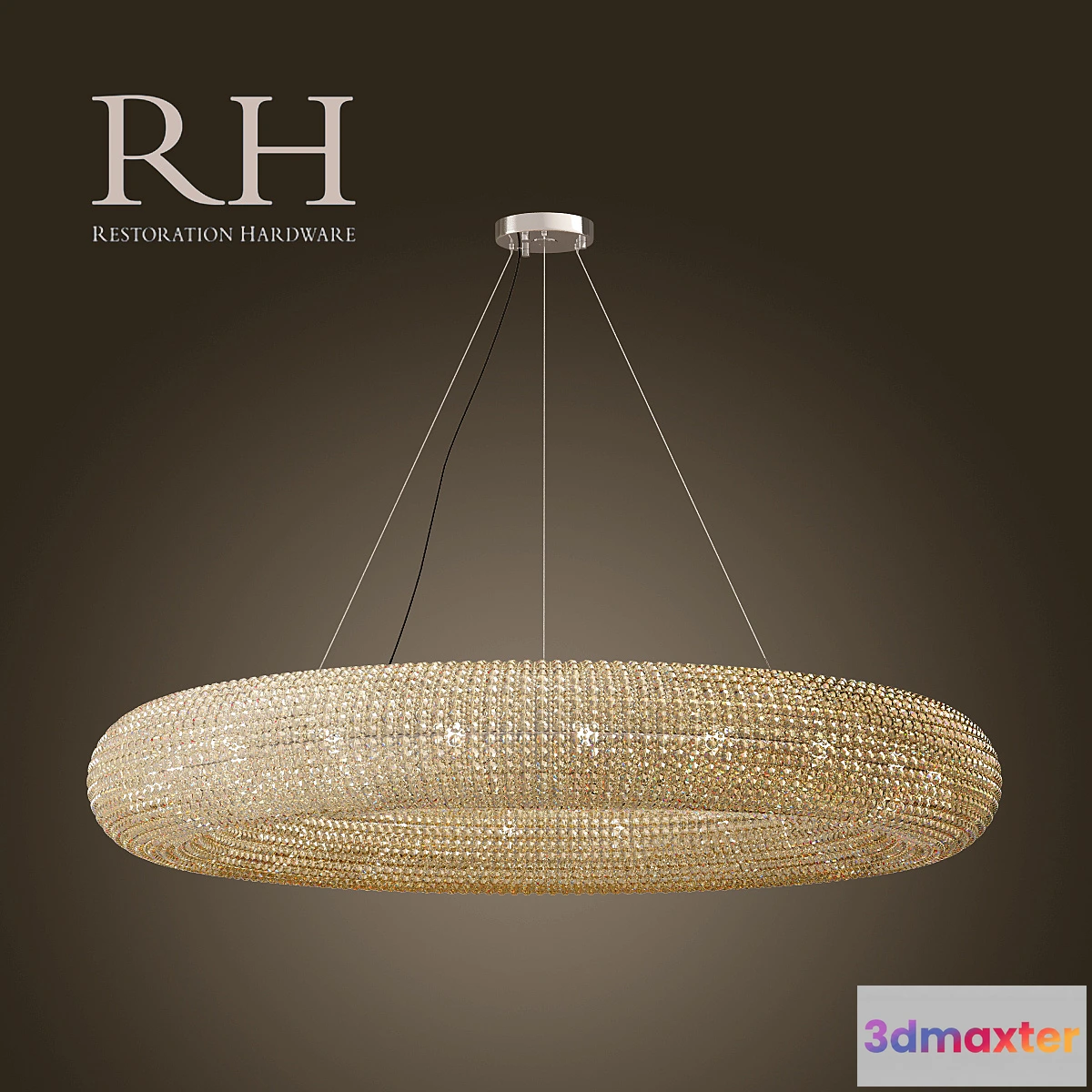 1287894 - RH _ CRYSTAL HALO CHANDELIER - 71 ” 3D Max