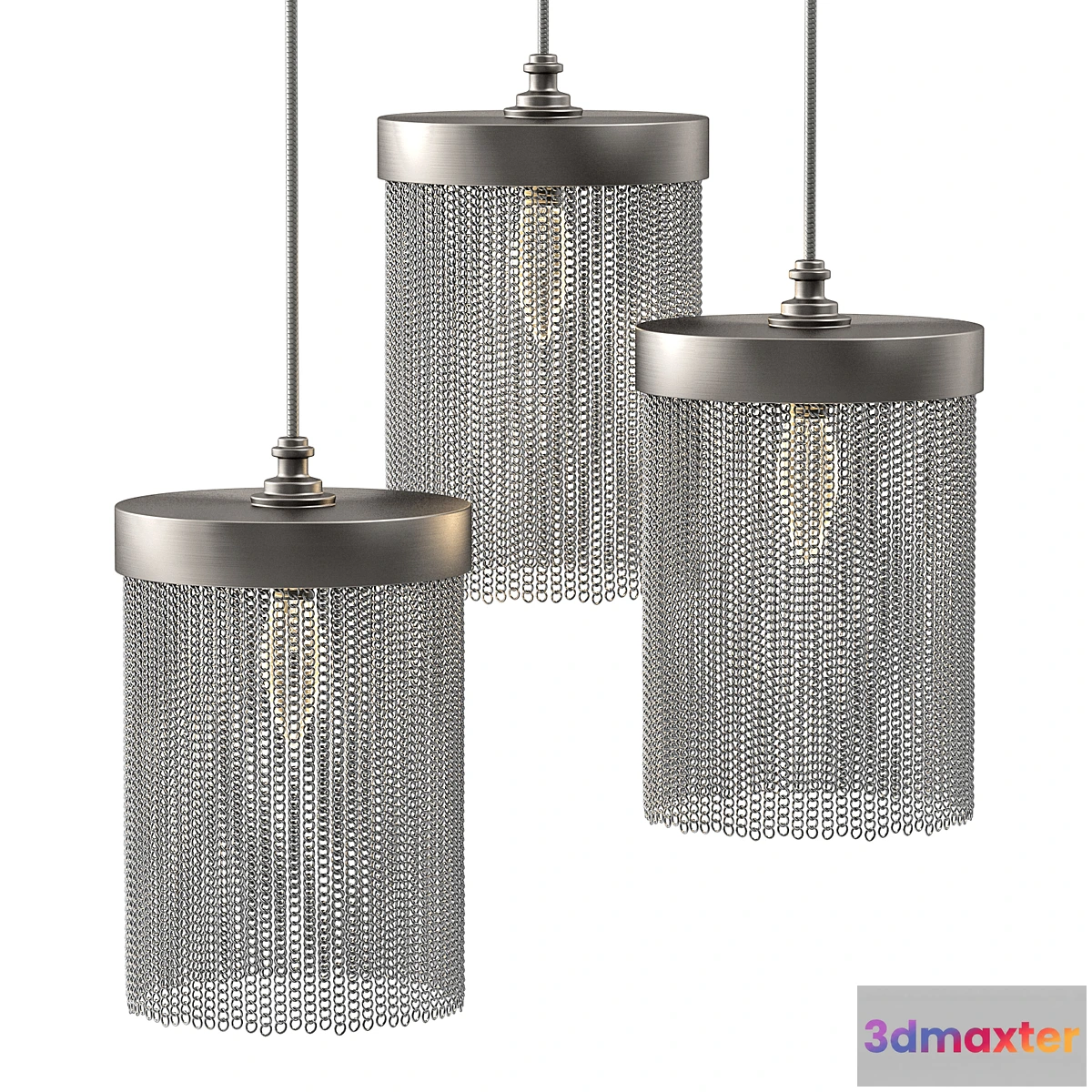 1288766 - Tigermoth lighting - Silver chain mini pendant 3D Max