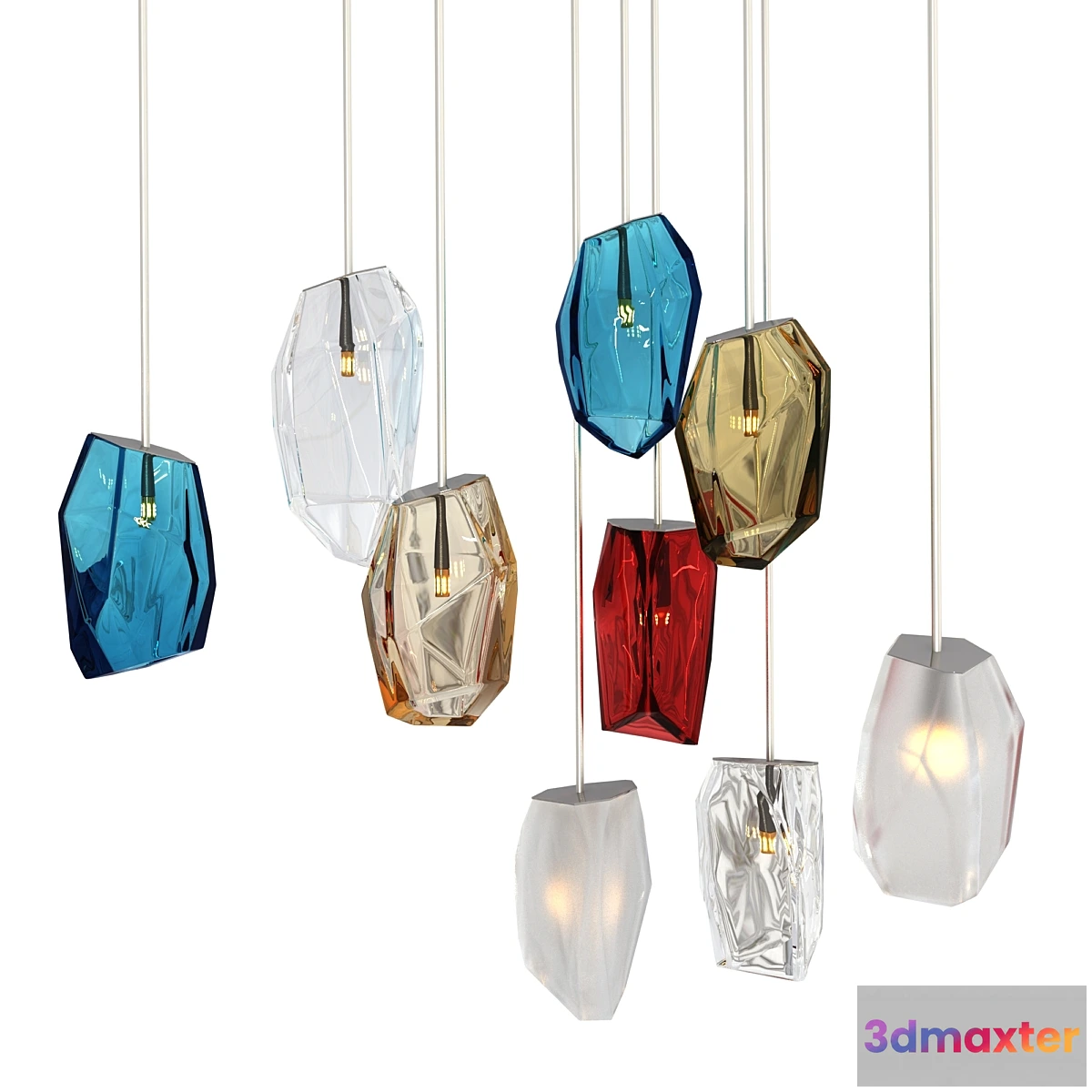 1289238 - Chandeliers Crystal rock. Arik Levy 3D Max