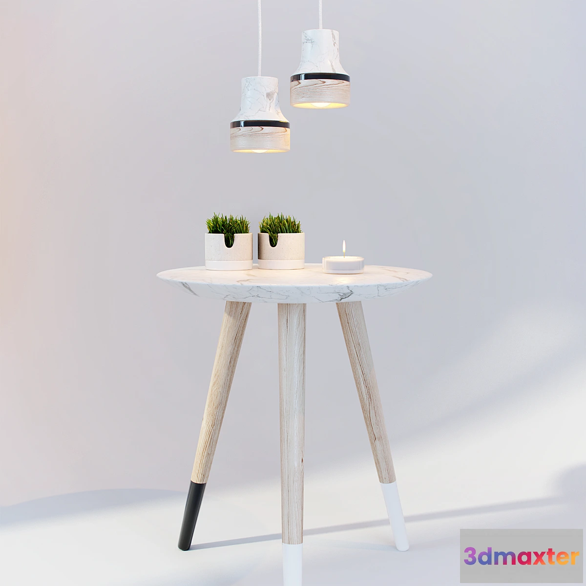 1289534 - Lamp and table decor and Dodo 3D Max