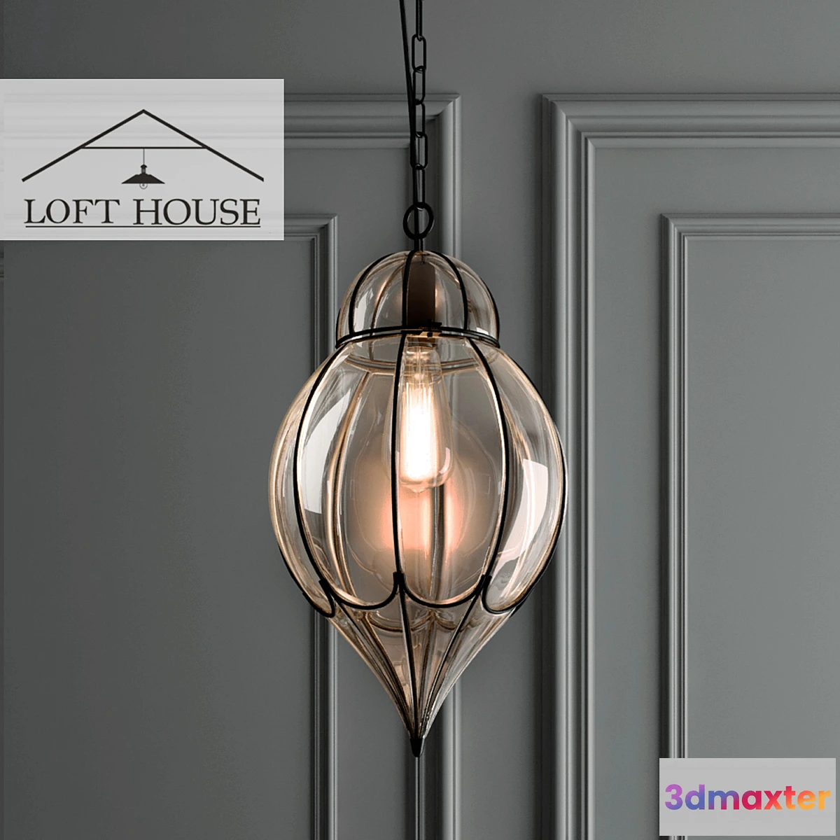 1290010 - Hanging Lamp Loft House P-164 3D Max