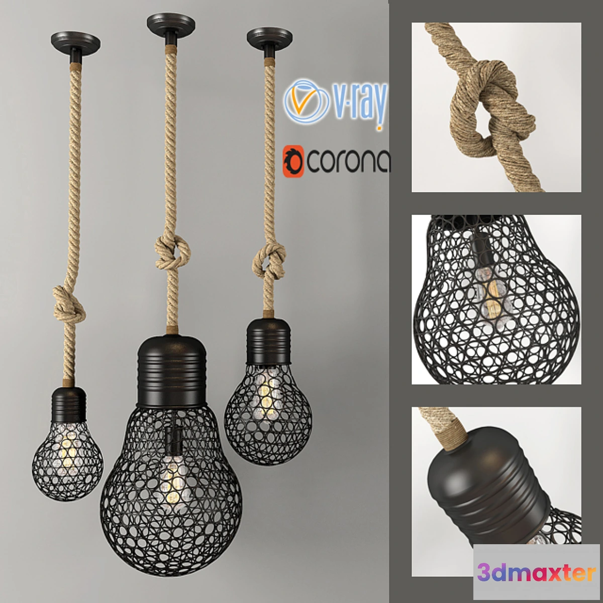 1290671 - Country Loft pendant lamp 3D Max