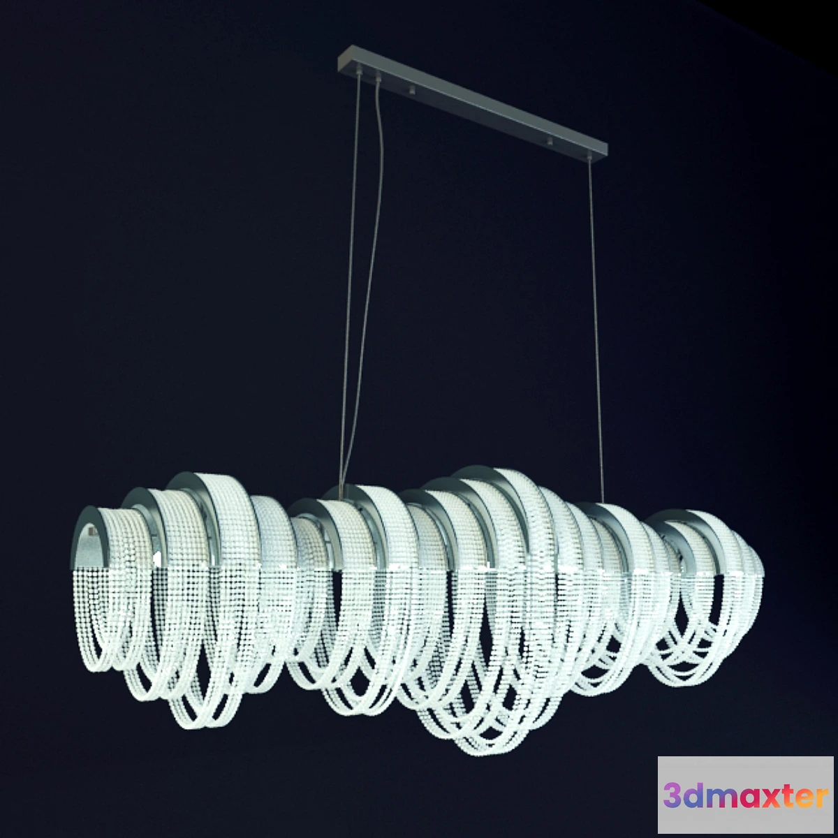 1292295 - Suspension Crystal Lux CITY LIGHTS SP7 3D Max