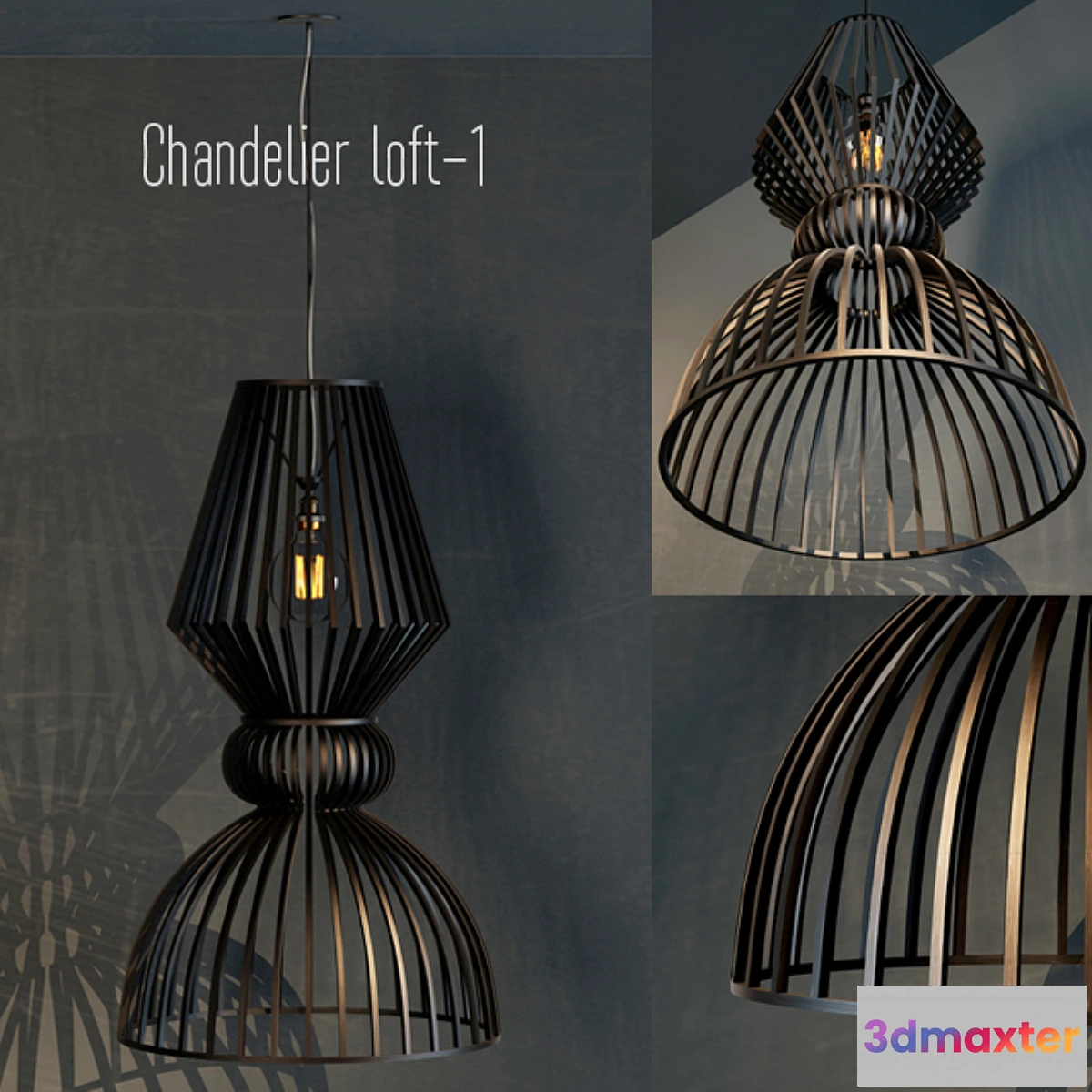 1292889 - Chandelier loft-1 3D Max