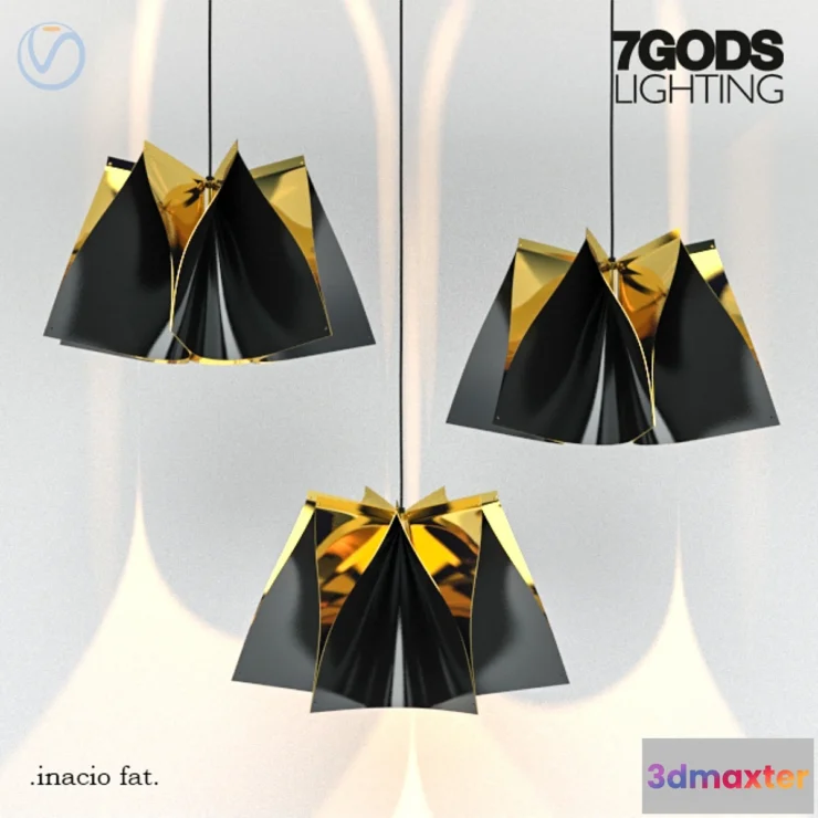 1293217 - 7 Gods Lighting Inacio Fat Black 3D Max