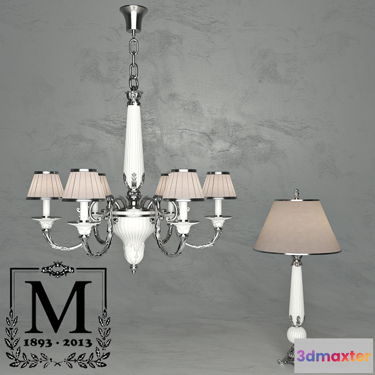 1293501 - Set Mariner - a chandelier and table lamp 3D Max