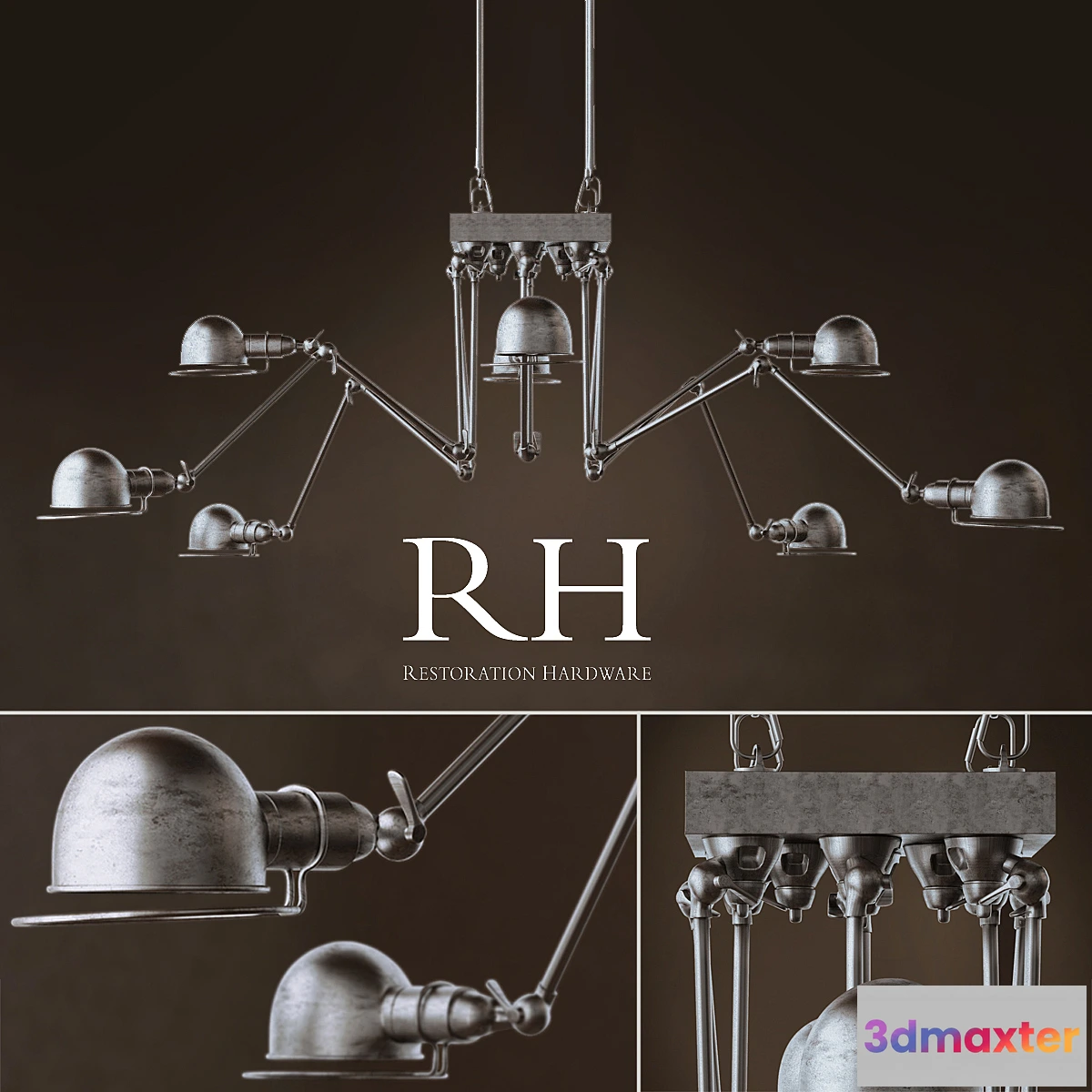 1293571 - RH ATELIER CHANDELIER 3D Max