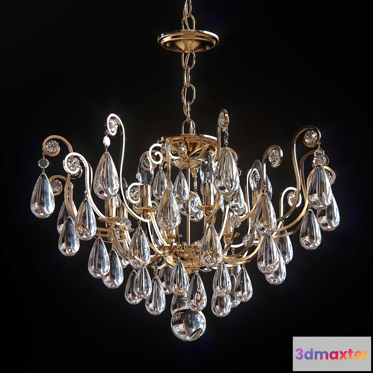 1293607 - Versailles Rock Crystal Chandelier 2485 3D Max