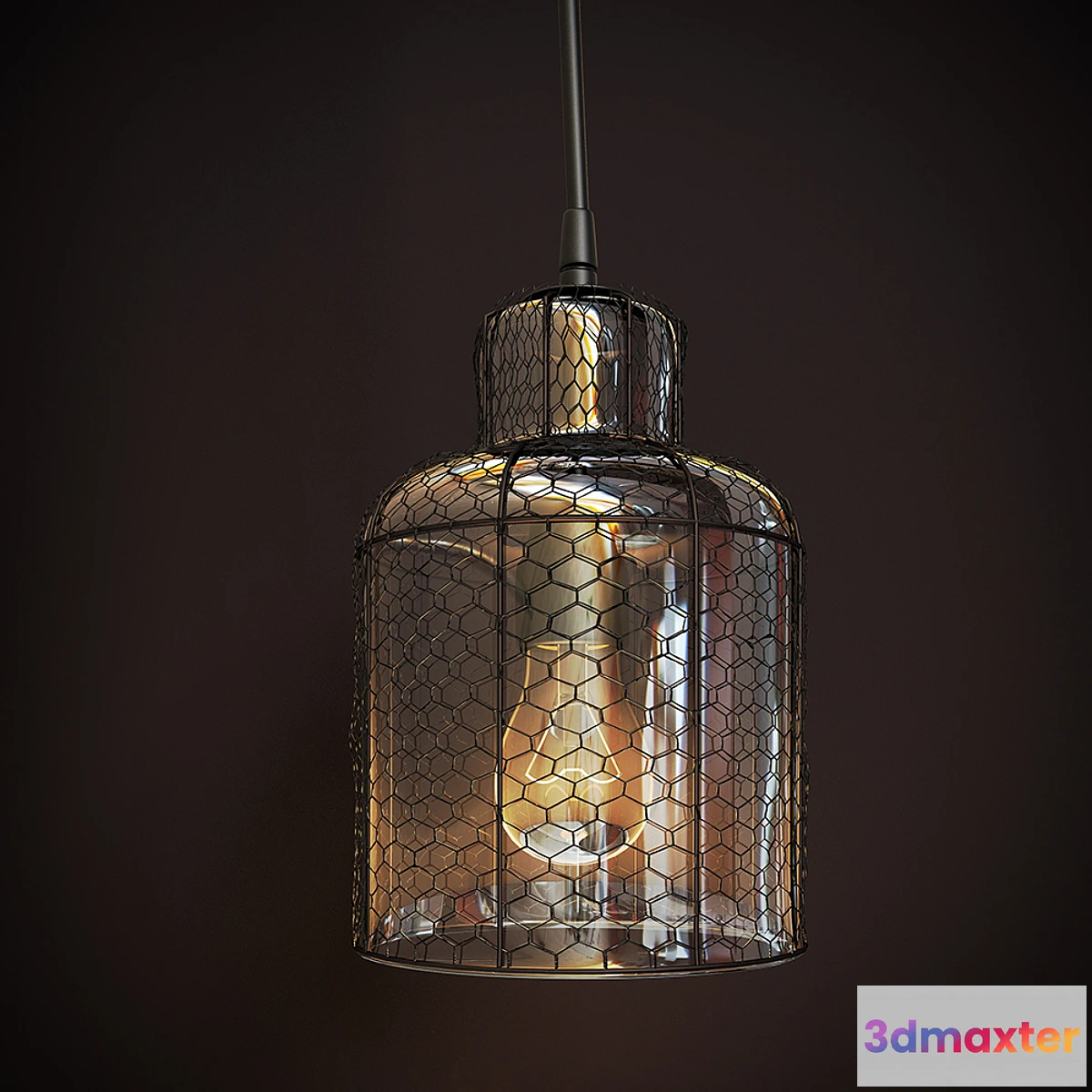 1293675 - HARLOWE WIRE & GLASS INDOOR_OUTDOOR PENDANT 3D Max