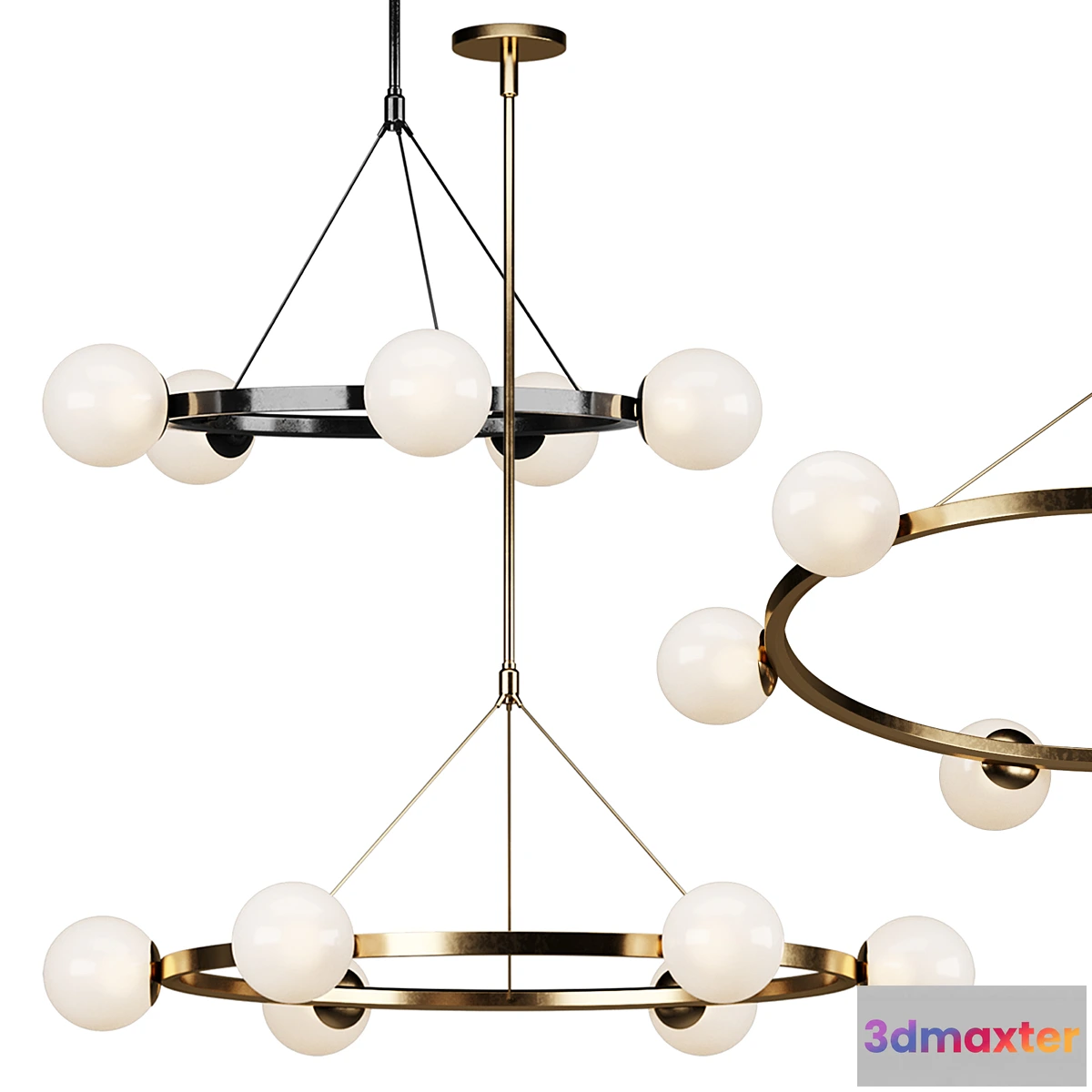 1294607 - Hayes Chandelier West Elm - No.2 3D Max
