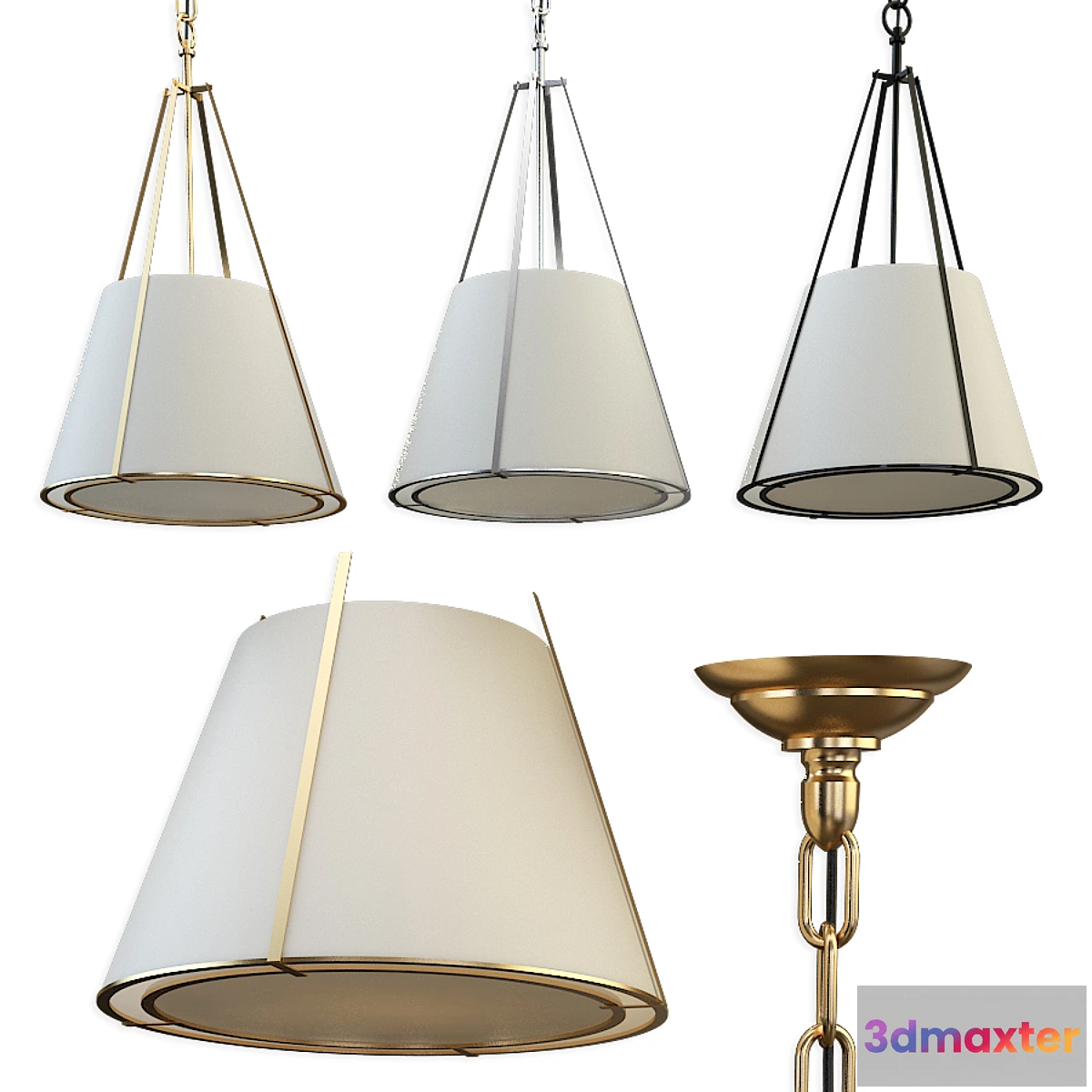 1295060 - Circa Aspen Small Conical Hanging Shade 3D Max