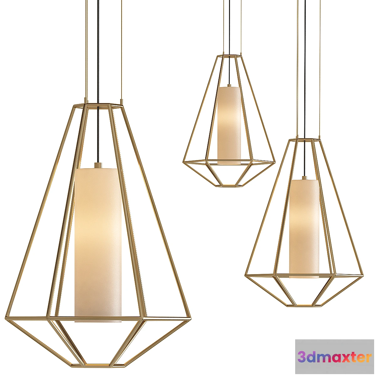 1295619 - Silhouette 1-Light Gold Leaf Pendant - No.2 3D Max