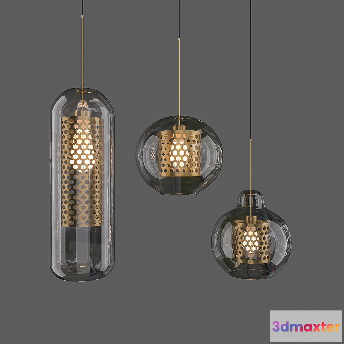 1295854 - Chiswick Glass Pendant Light 3D Max