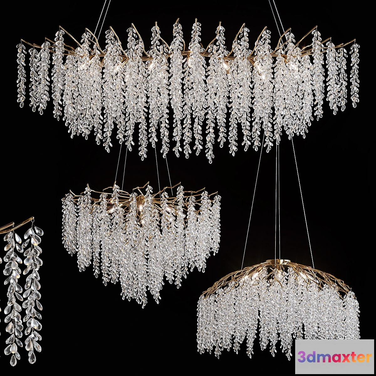 1296236 - Luxury Crystal LED Chandeliers - No.2 3D Max