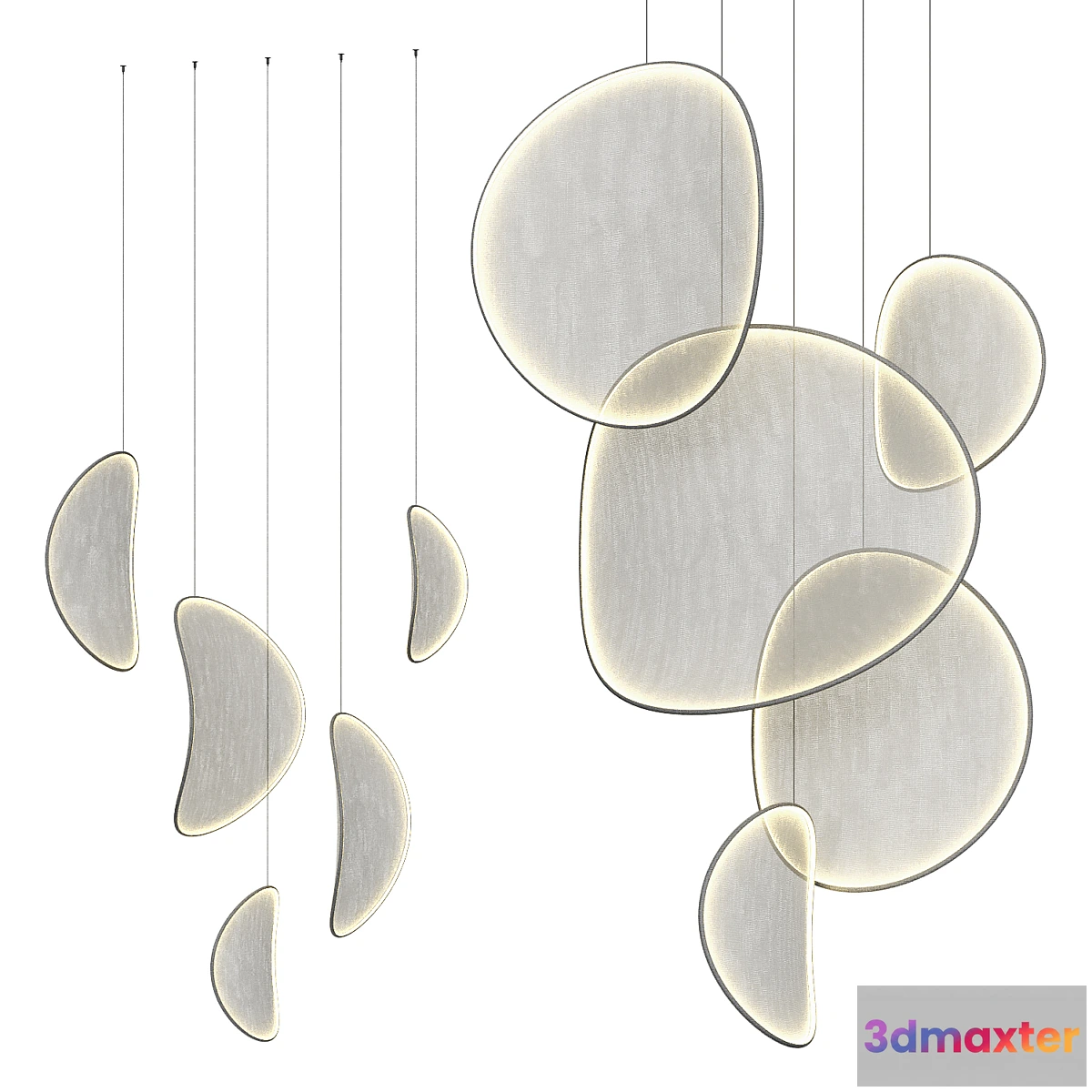 1296323 - llll.09 Fabric Pendant Light 3D Max