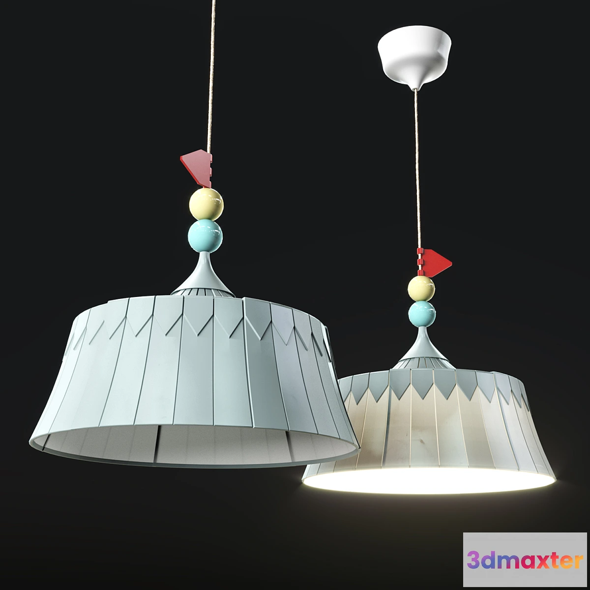 1296543 - Pendant lamp for children IKEA Trollbo 3D Max