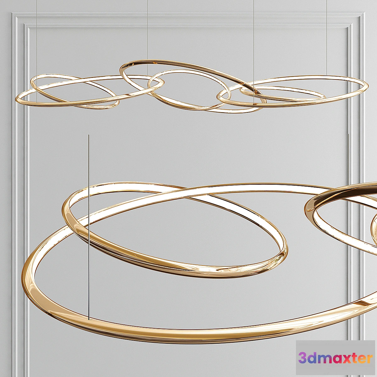 1296804 - Decorative Ring Chandelier 3D Max