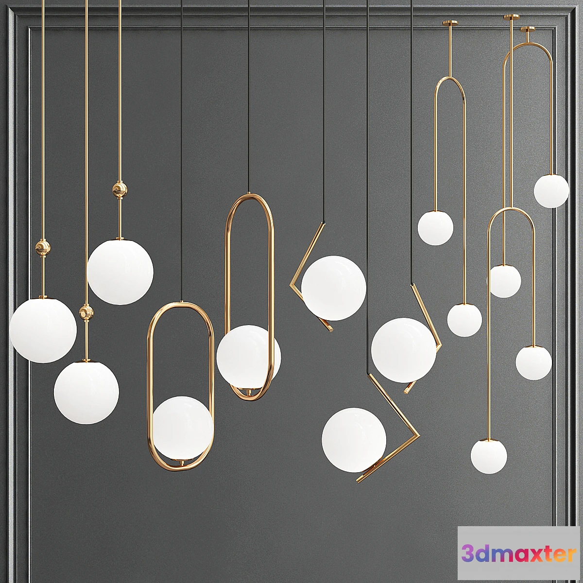 1296828 - Collection fo Pendant Lights 8 3D Max