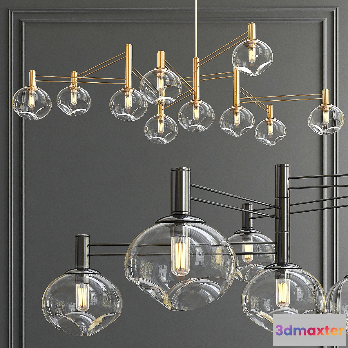 1299769 - Temper Minimalist Chandelier 3D Max