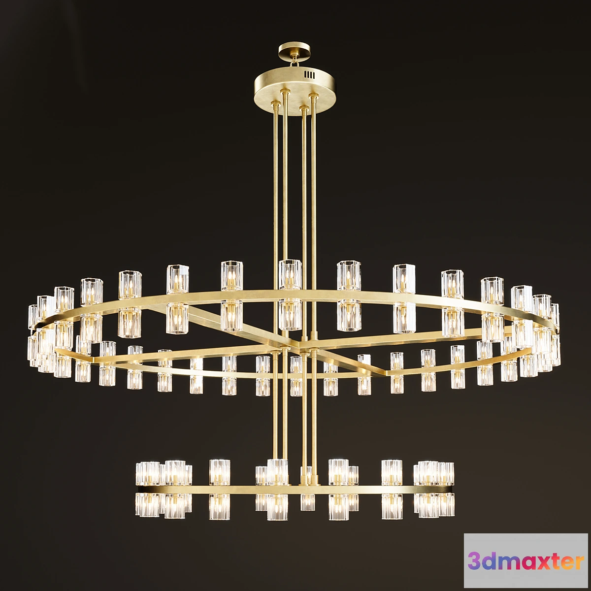 1300096 - ARCACHON ROUND 2-TIER CHANDELIER 3D Max