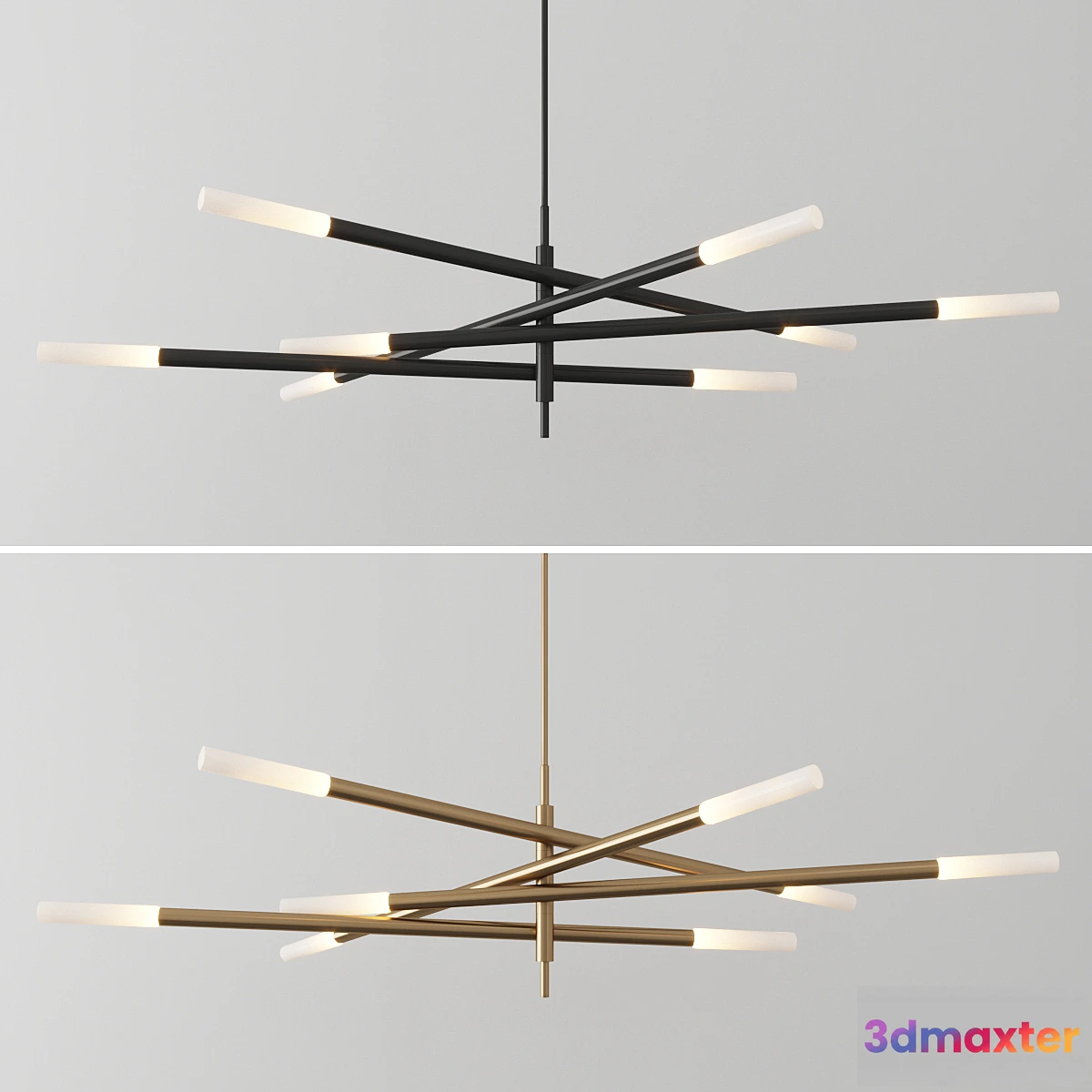 1300151 - Rousseau grande eight light articulating chandelier by Kelly Wearstler 3D Max