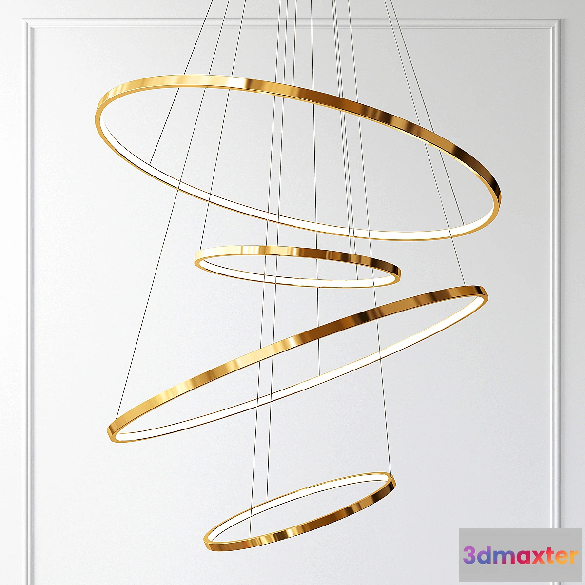 1300794 - Chandelier - Slim Rings 3D Max