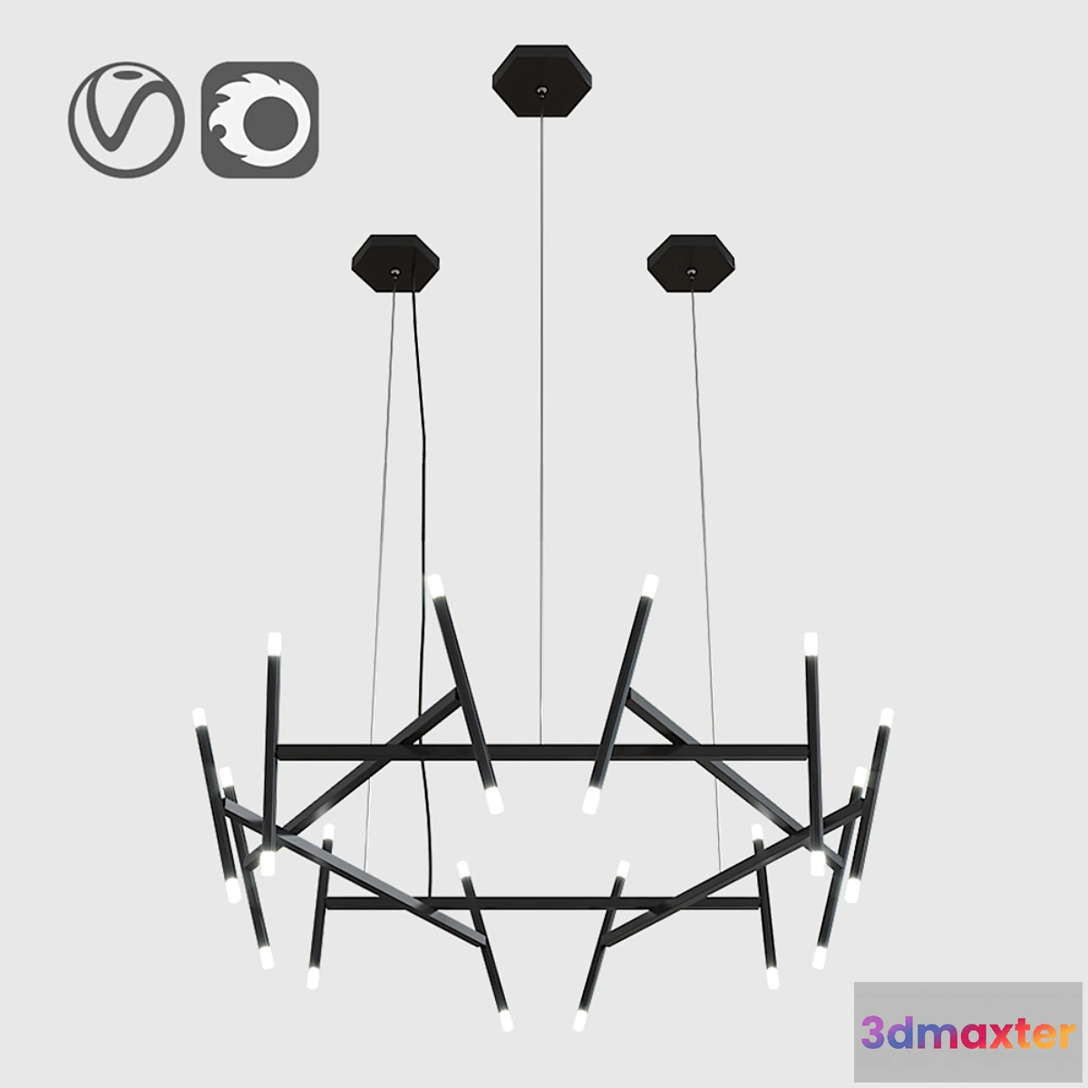 1302504 - Midnight chandelier 3D Max