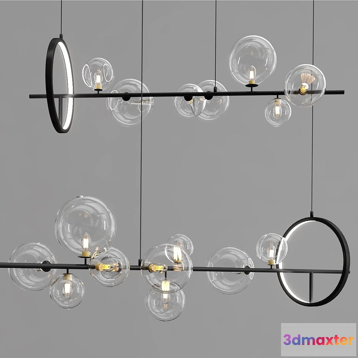 1302691 - Artpad Scandinavian Black LED lamp 3D Max