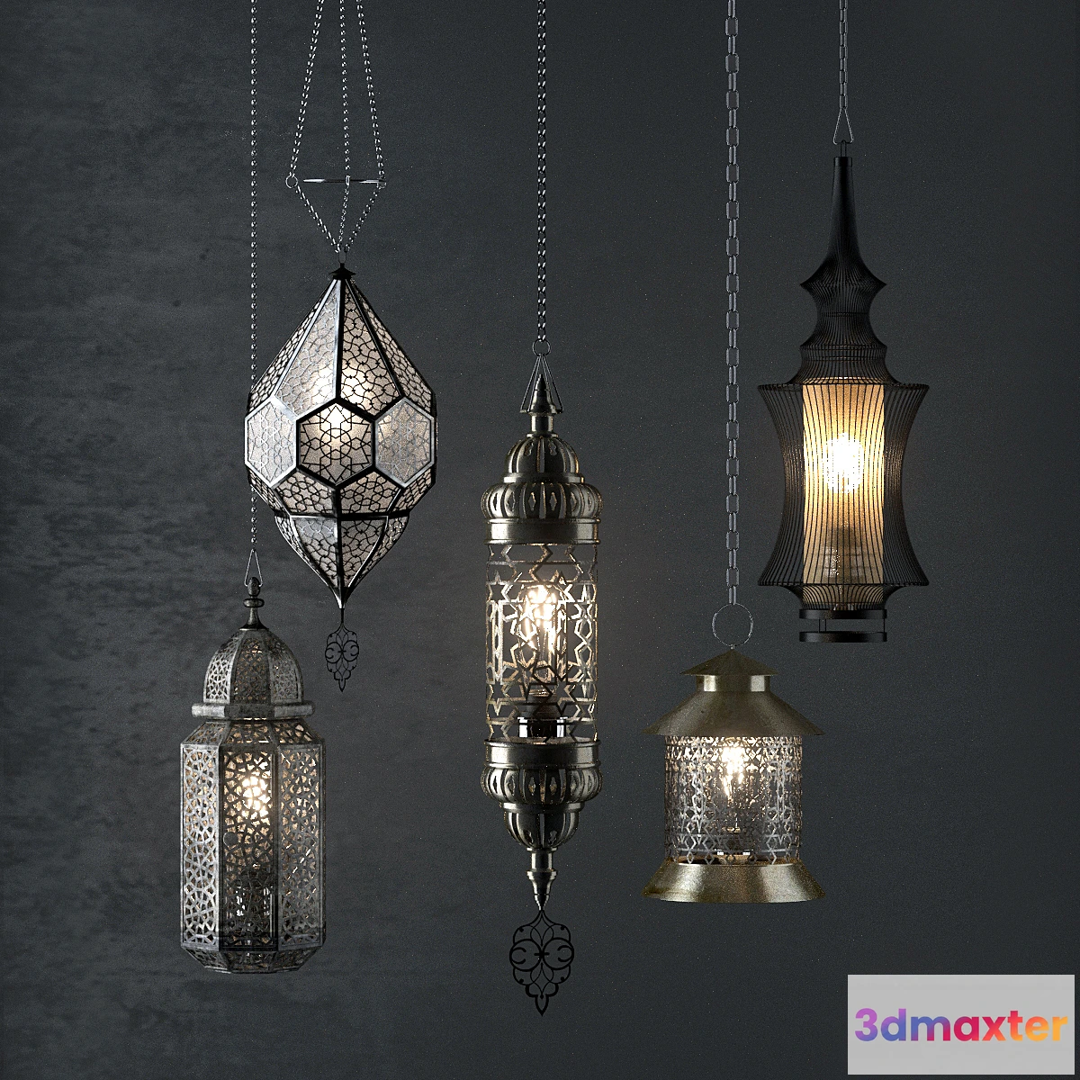 1303124 - Oriental lamps 3D Max