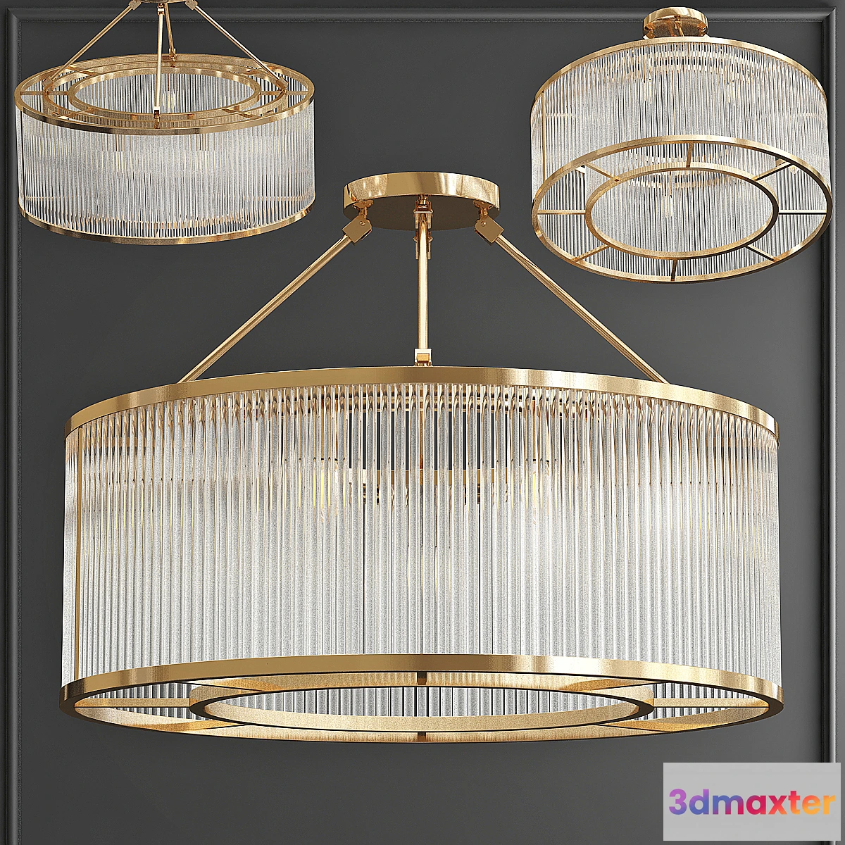 1303448 - Ceiling lamp Ceiling Lamp Bernardi Bronze 3D Max