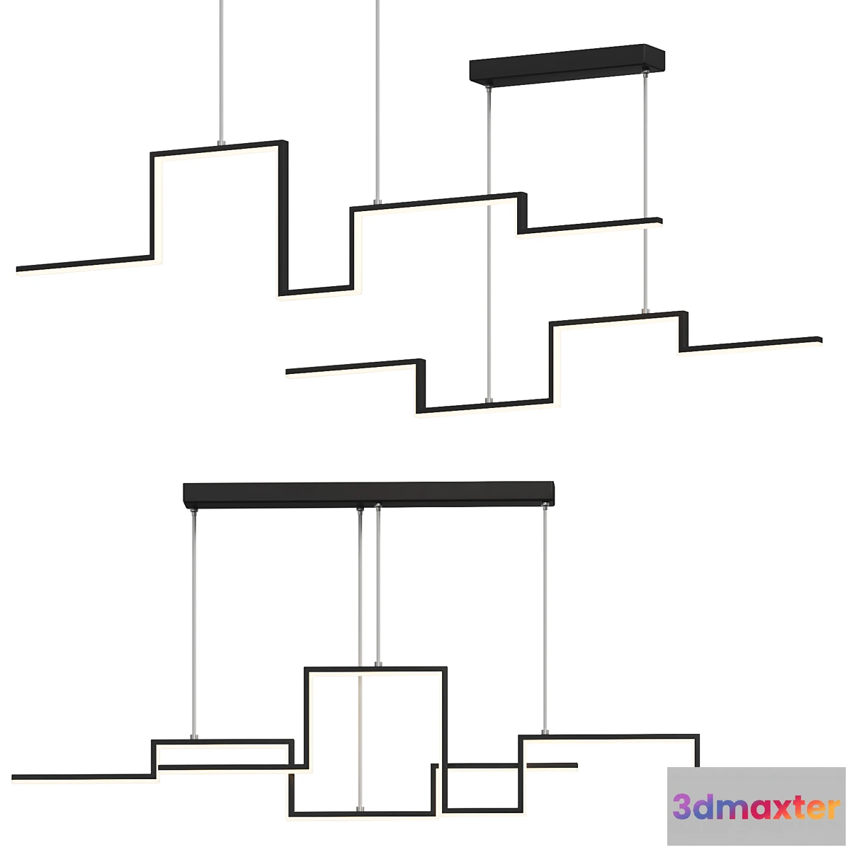 1303538 - Nordic Geometry Linear - Pendant - No.2 3D Max