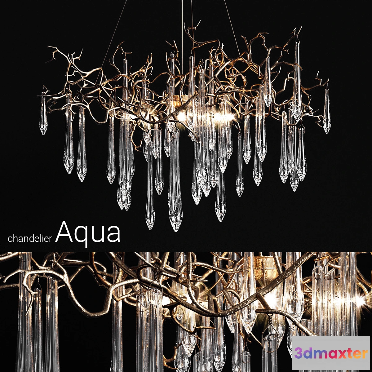 1303606 - Chandelier serip aqua 3D Max