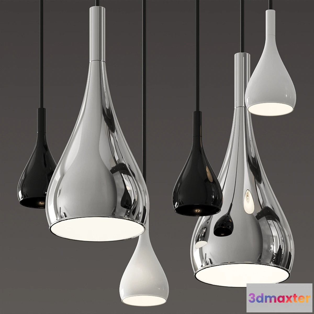 1304449 - Fabbian Bijou Pendant Lamps 3D Max